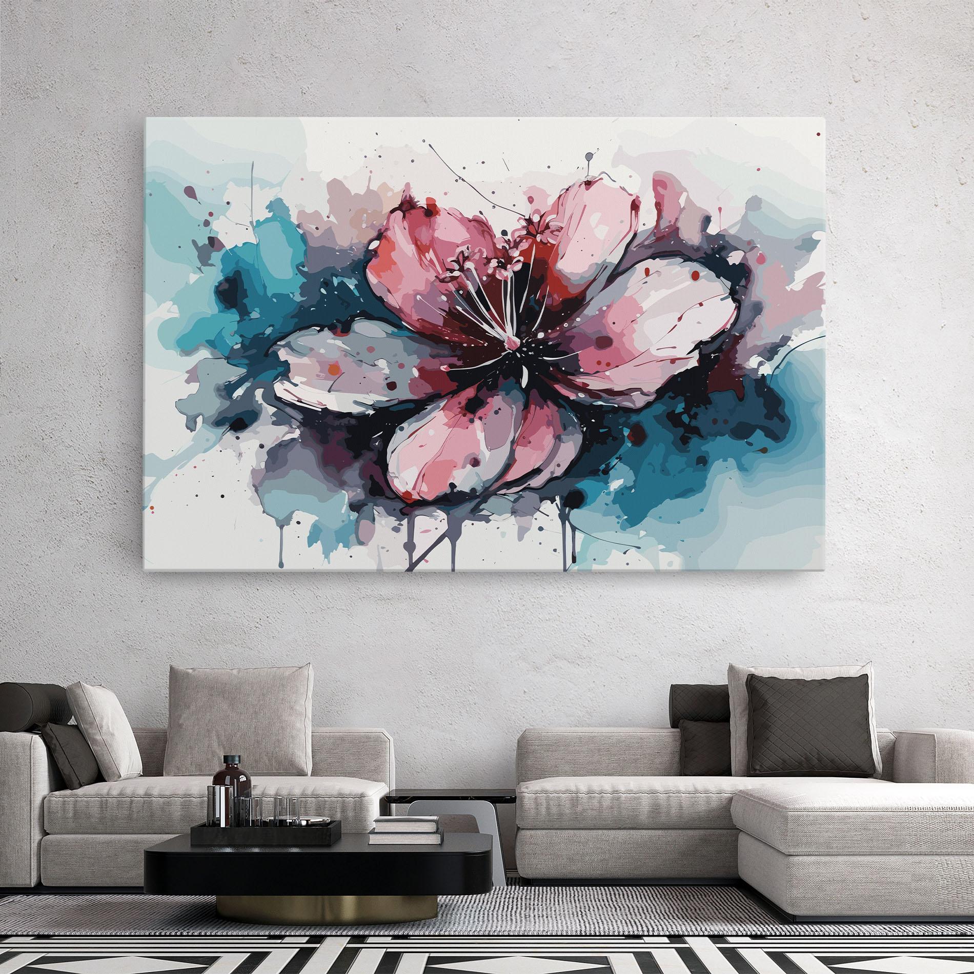 Obraz na Płótnie Pink Blue Nature mockup 2