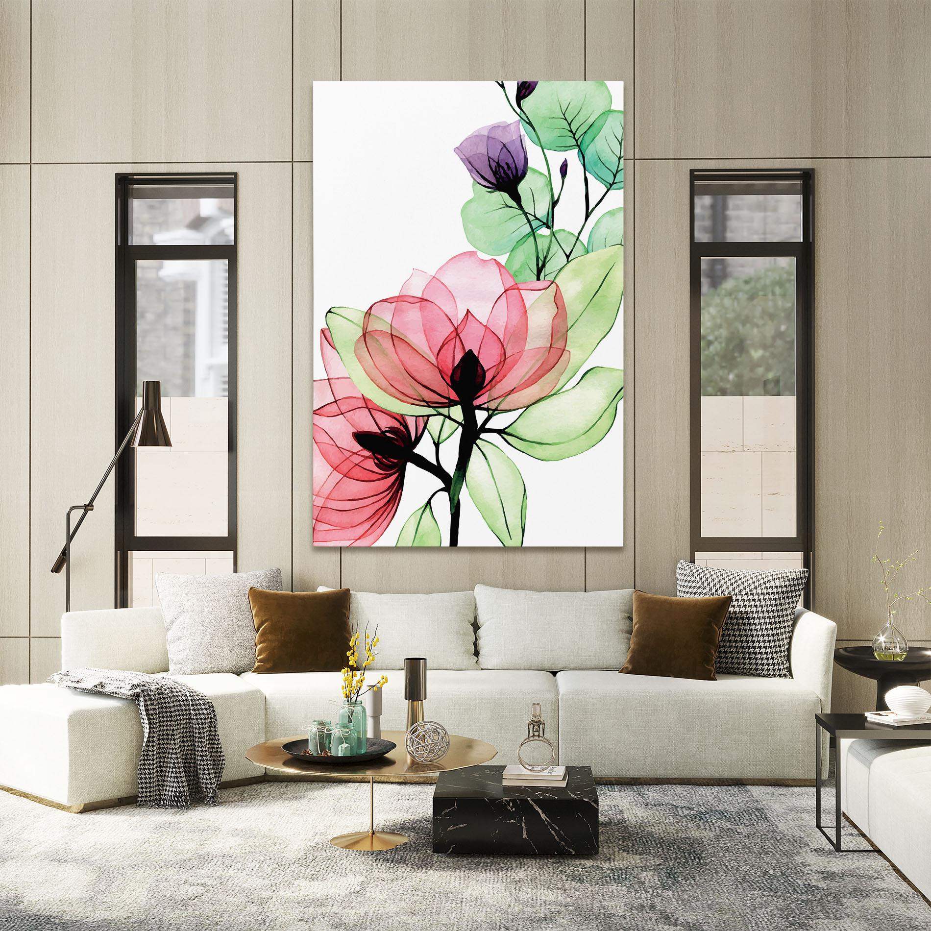 Obraz na Płótnie Pink Green Nature mockup 2