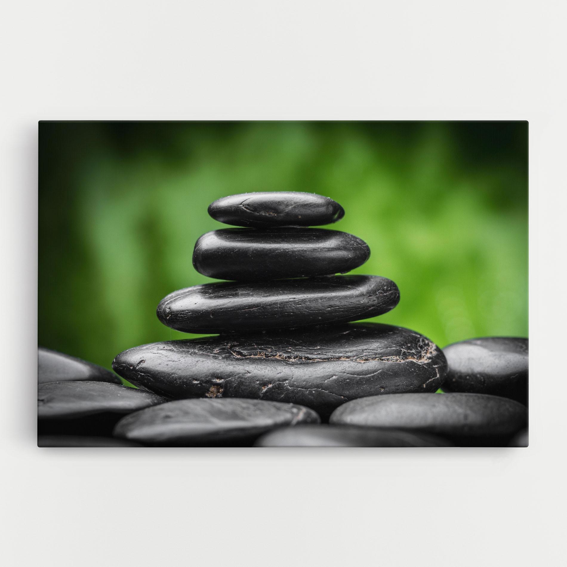 Obraz na Płótnie Black Stone Meditation mockup 0