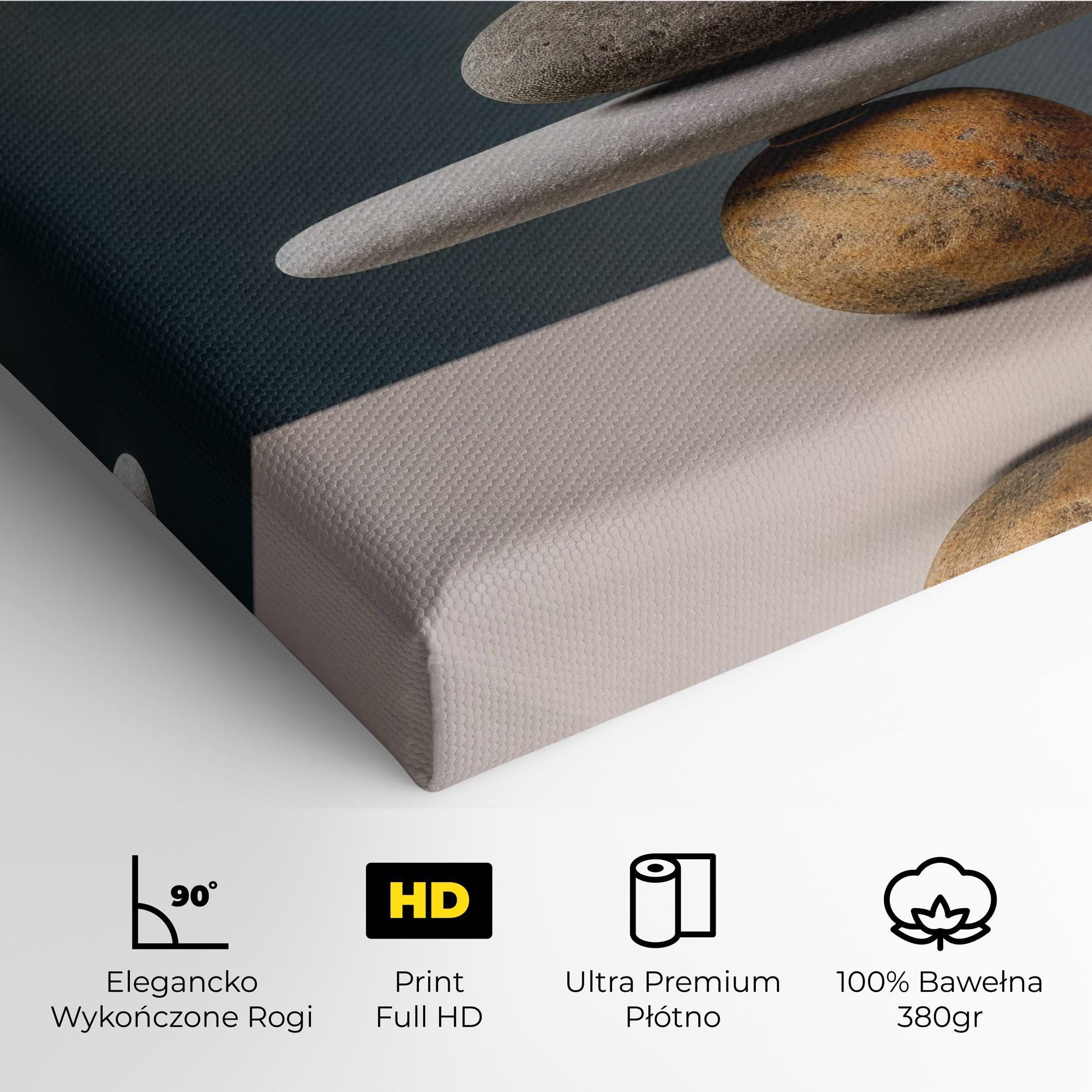 Obraz na Płótnie Balance Pebbles Pyramid mockup 4