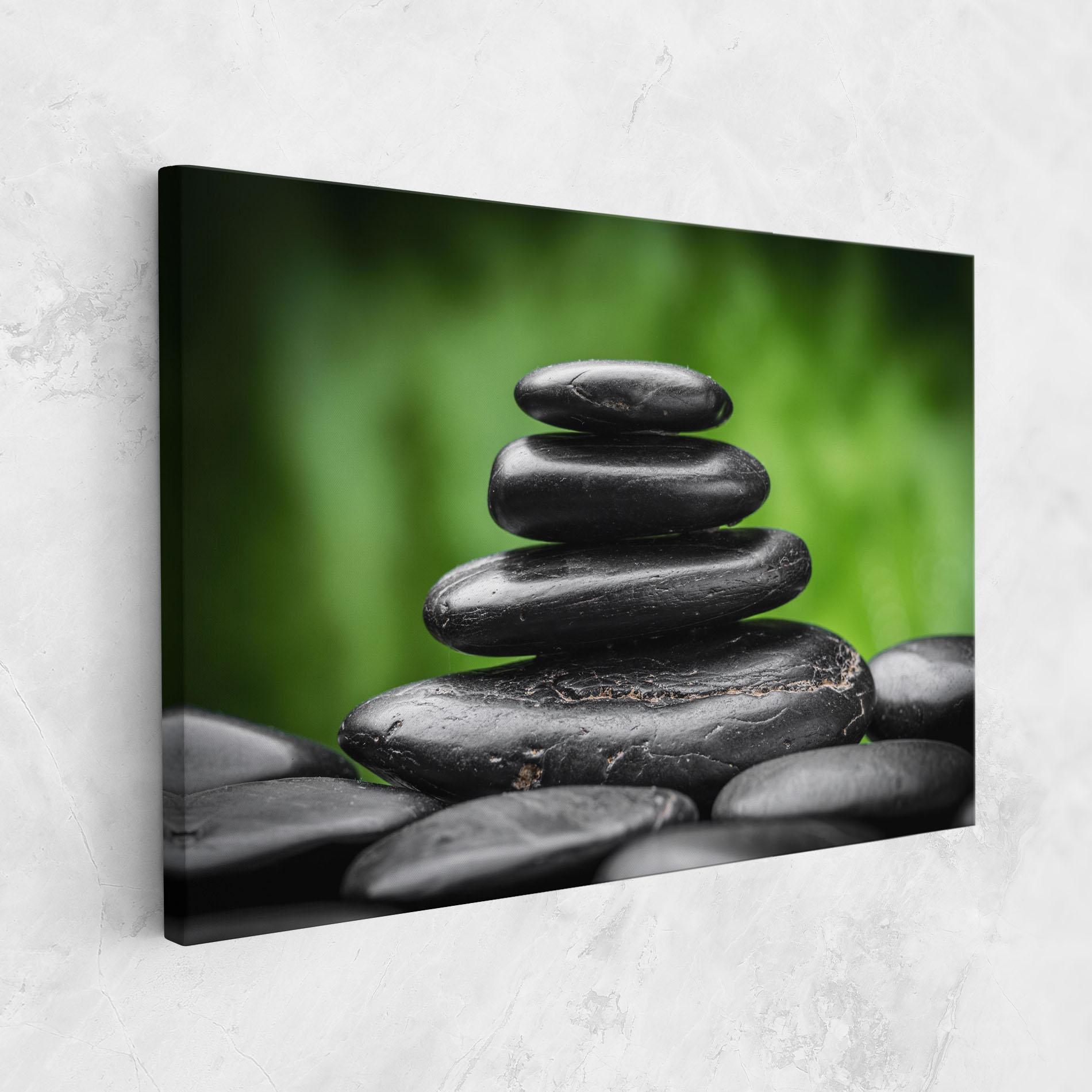 Obraz na Płótnie Black Stone Meditation mockup 1