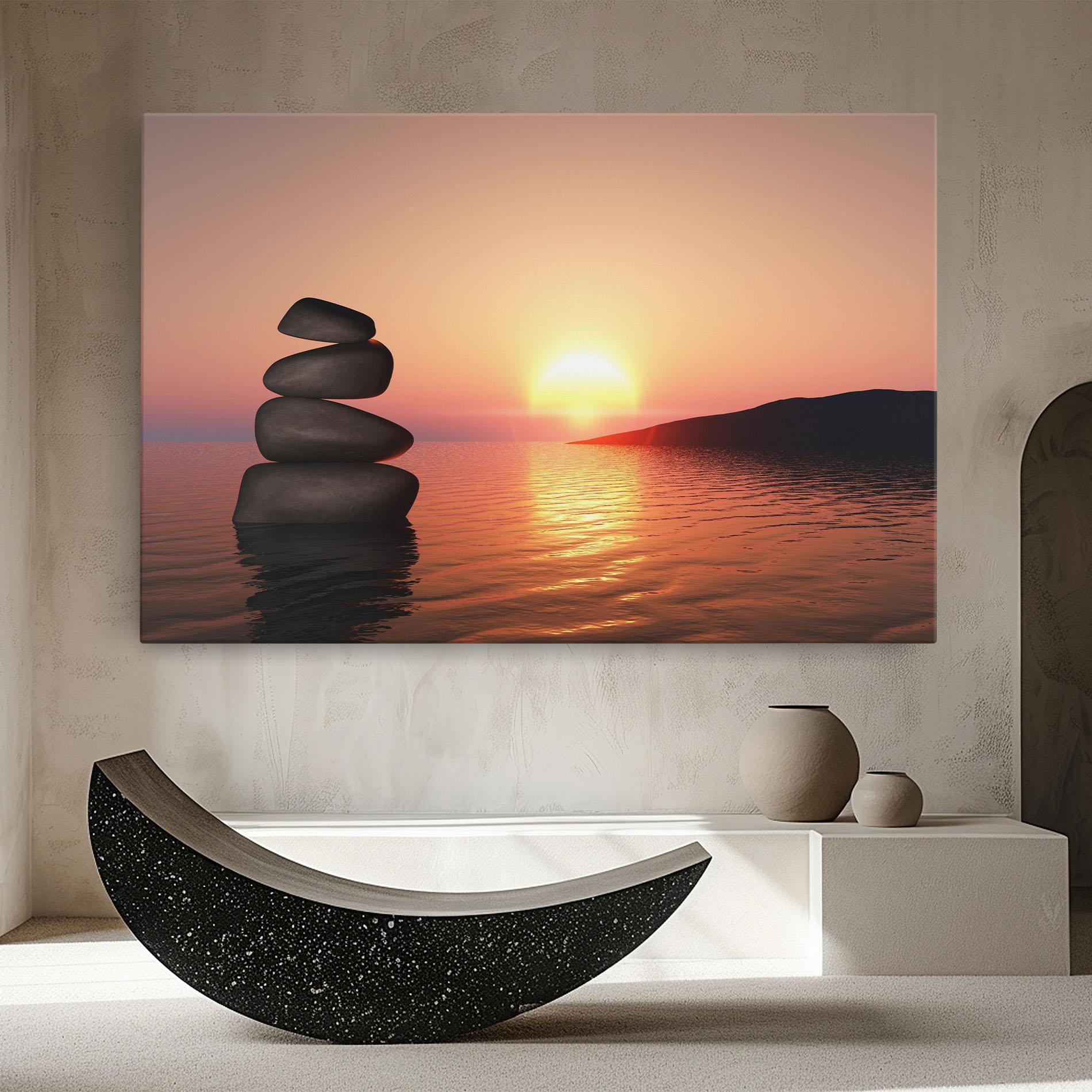 Obraz na Płótnie Peace And Sunset mockup 8