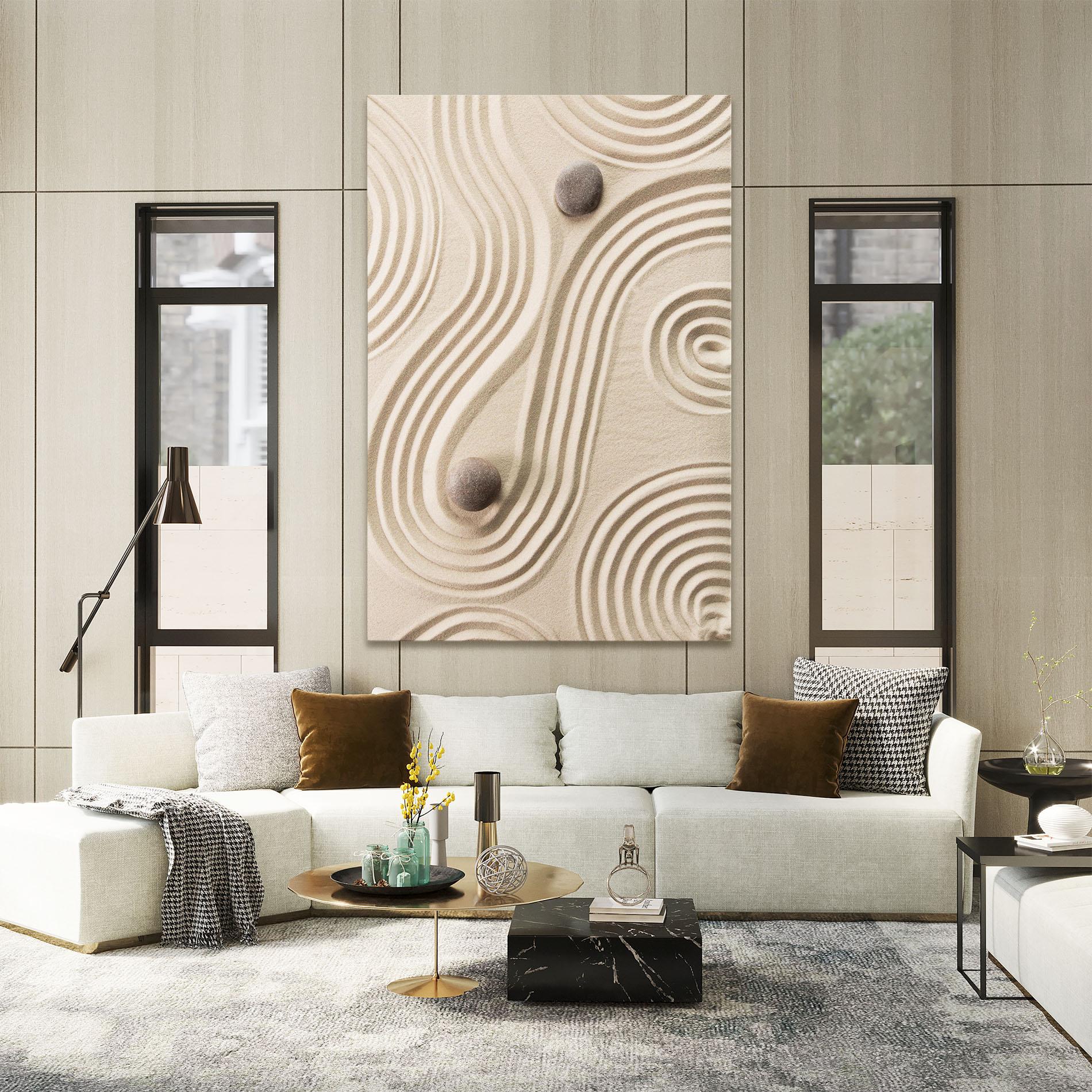 Obraz na Płótnie Cream Zen Stones mockup 2