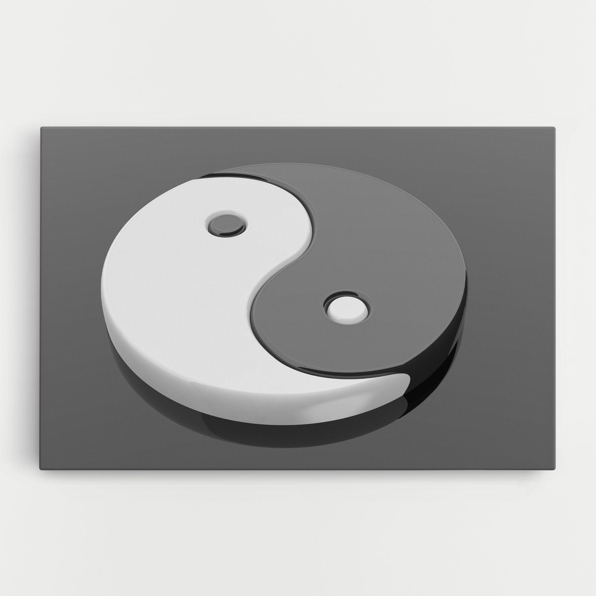 Obraz na Płótnie 3d Yinyang mockup 0