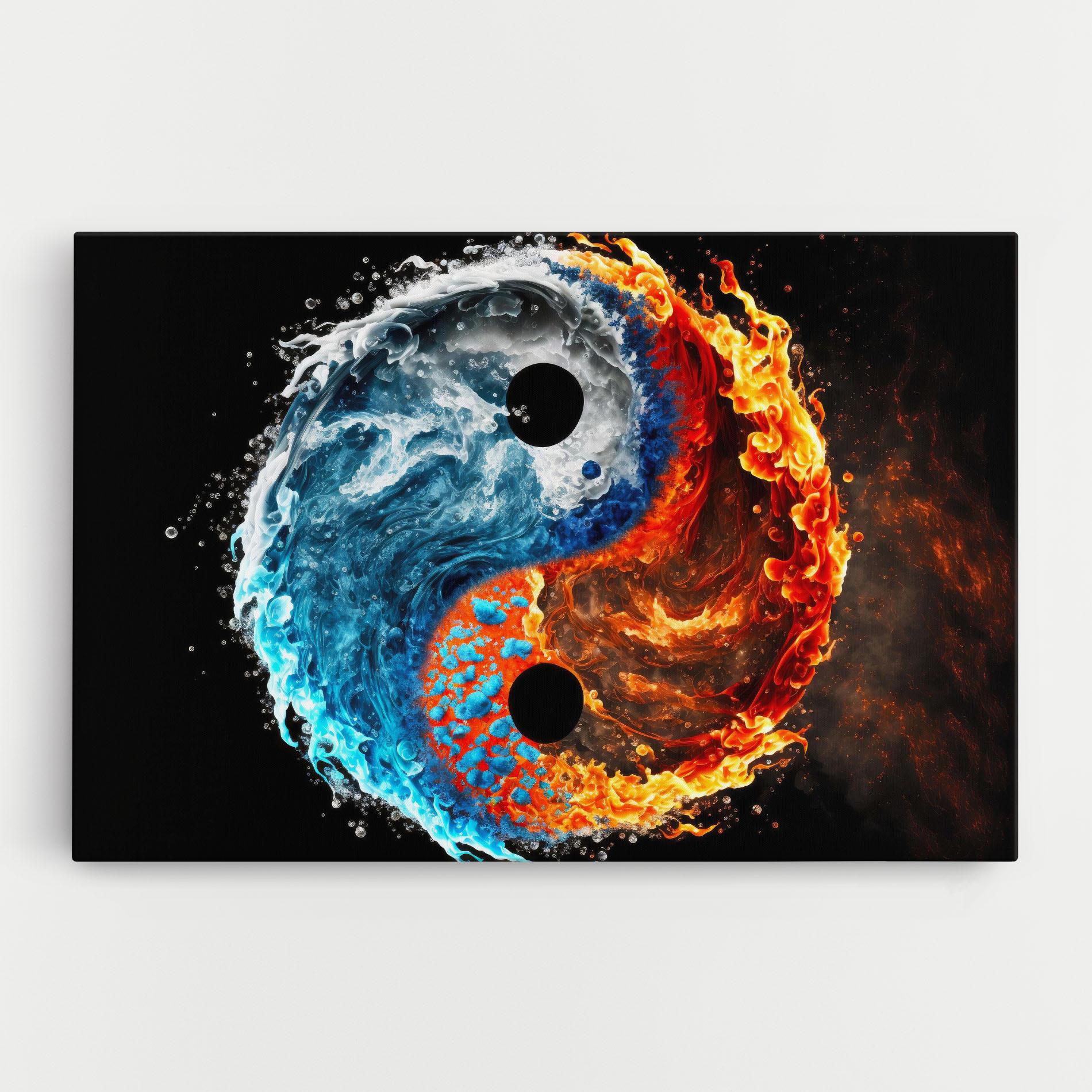 Obraz na Płótnie Fire Water Yin Yang mockup 0