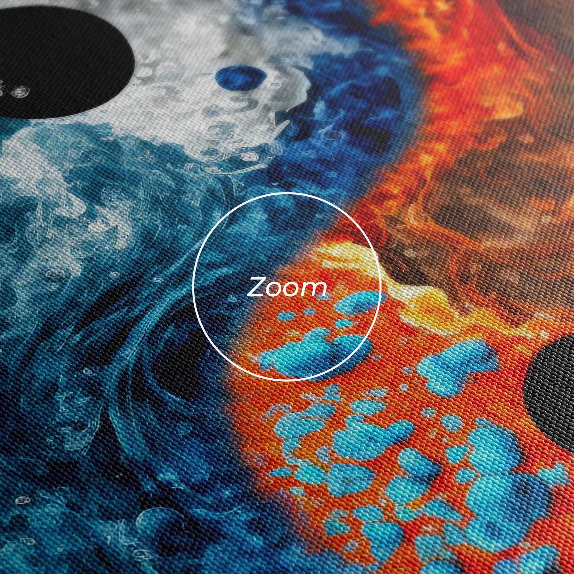 Obraz na Płótnie Fire Water Yin Yang mockup 3