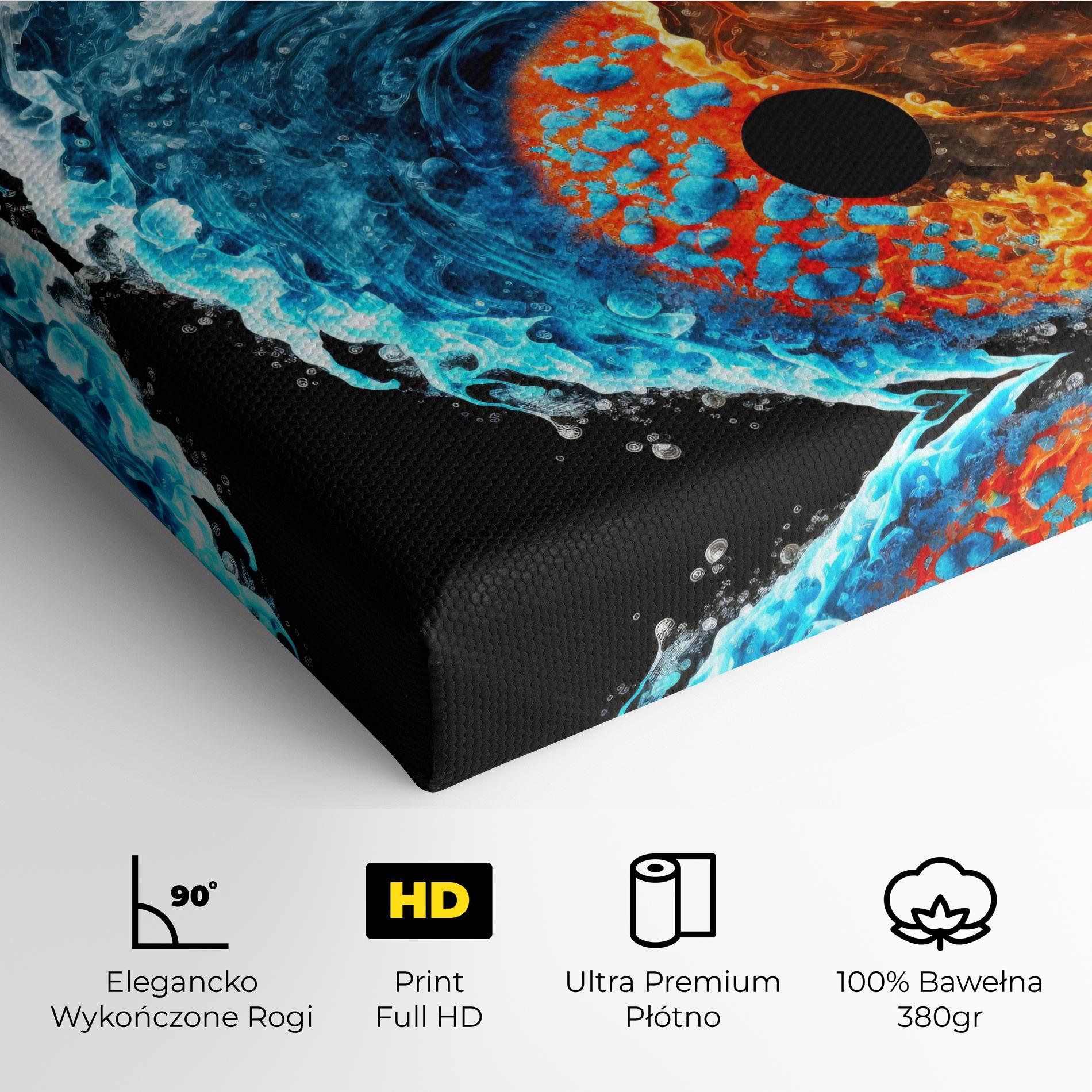 Obraz na Płótnie Fire Water Yin Yang mockup 4