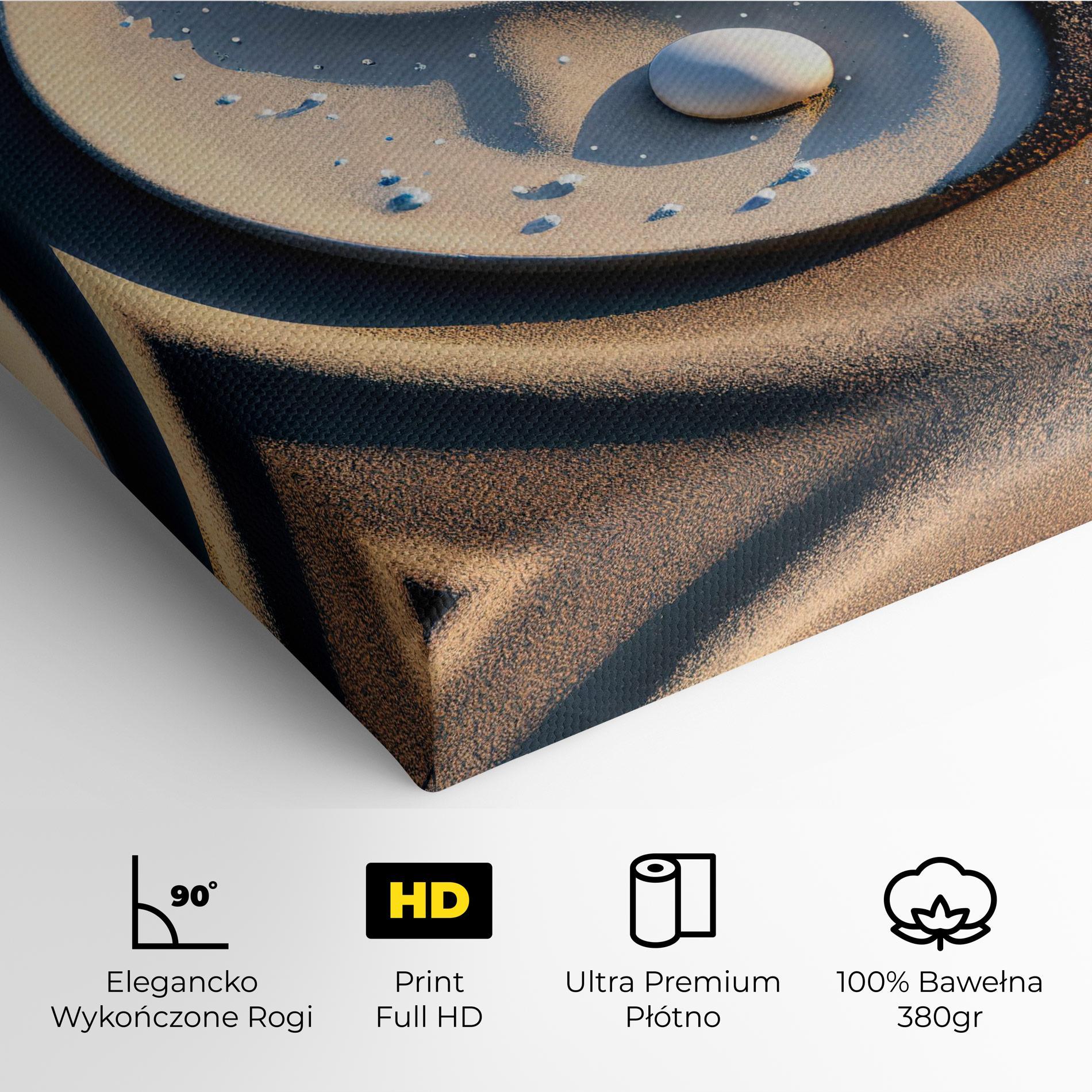 Obraz na Płótnie Pretty Sand Yinyang mockup 4