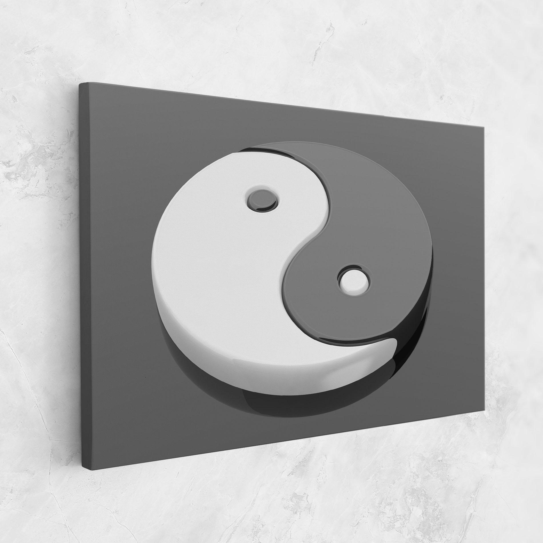 Obraz na Płótnie 3d Yinyang mockup 1