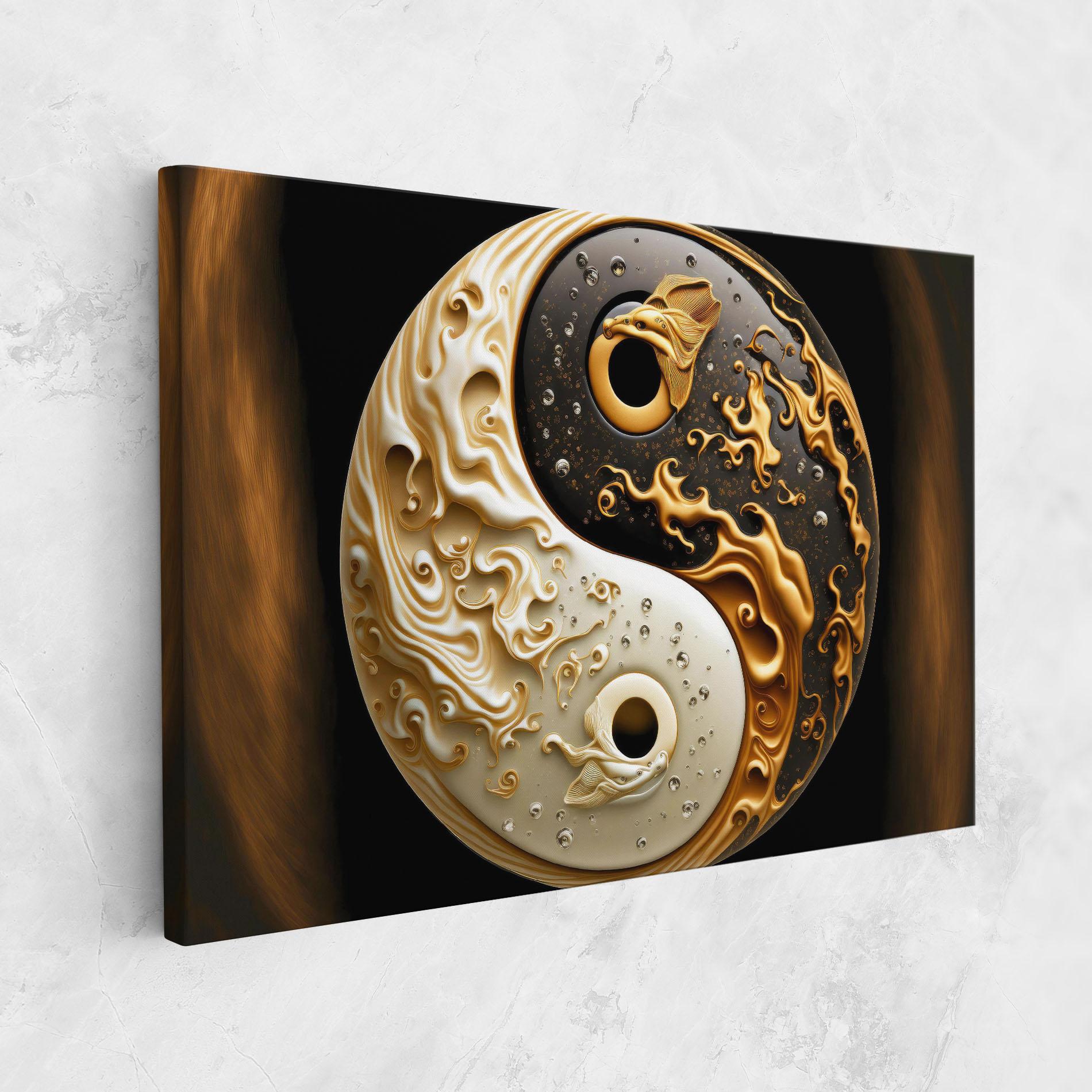 Obraz na Płótnie Caramel Yinyang mockup 1