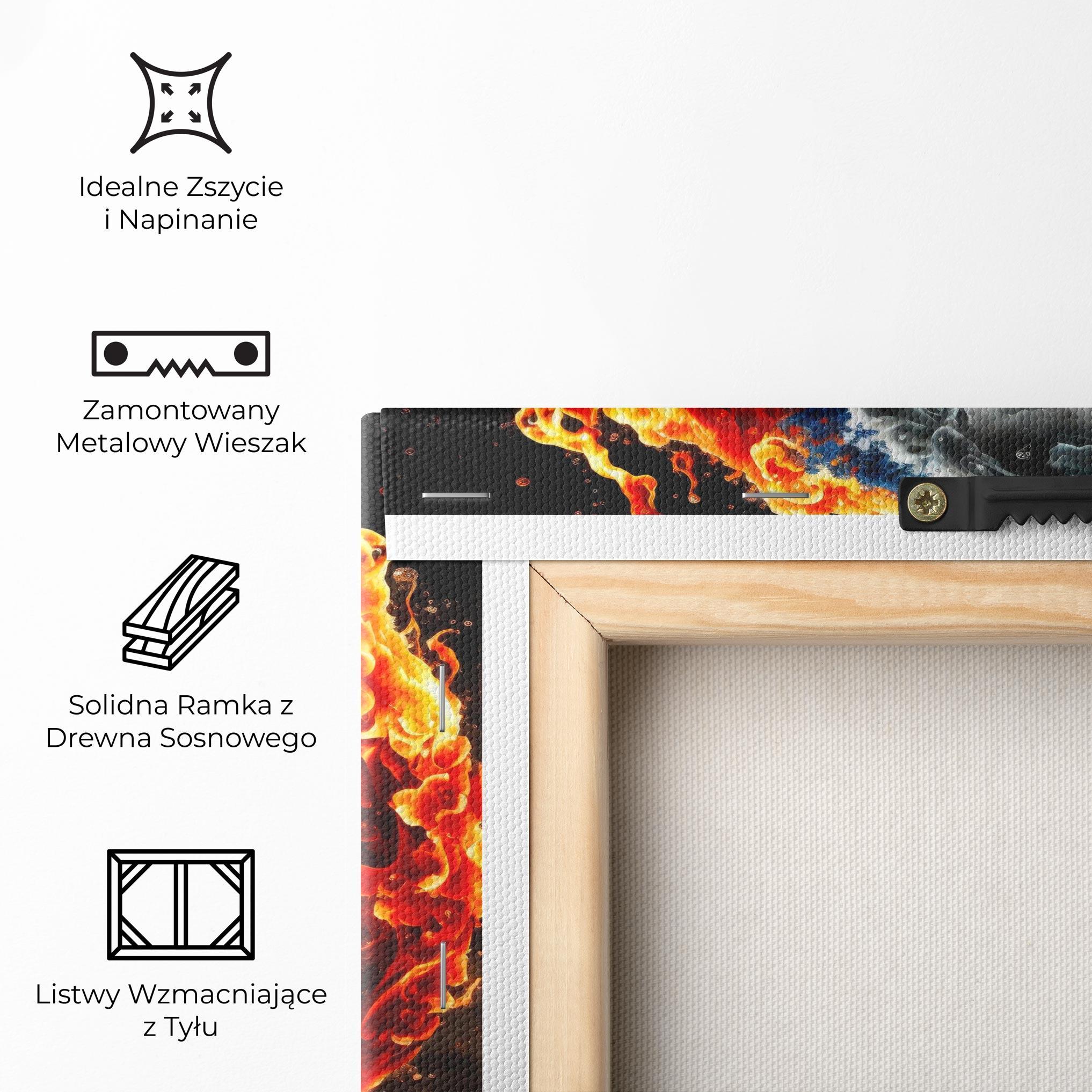 Obraz na Płótnie Fire Water Yin Yang mockup 5