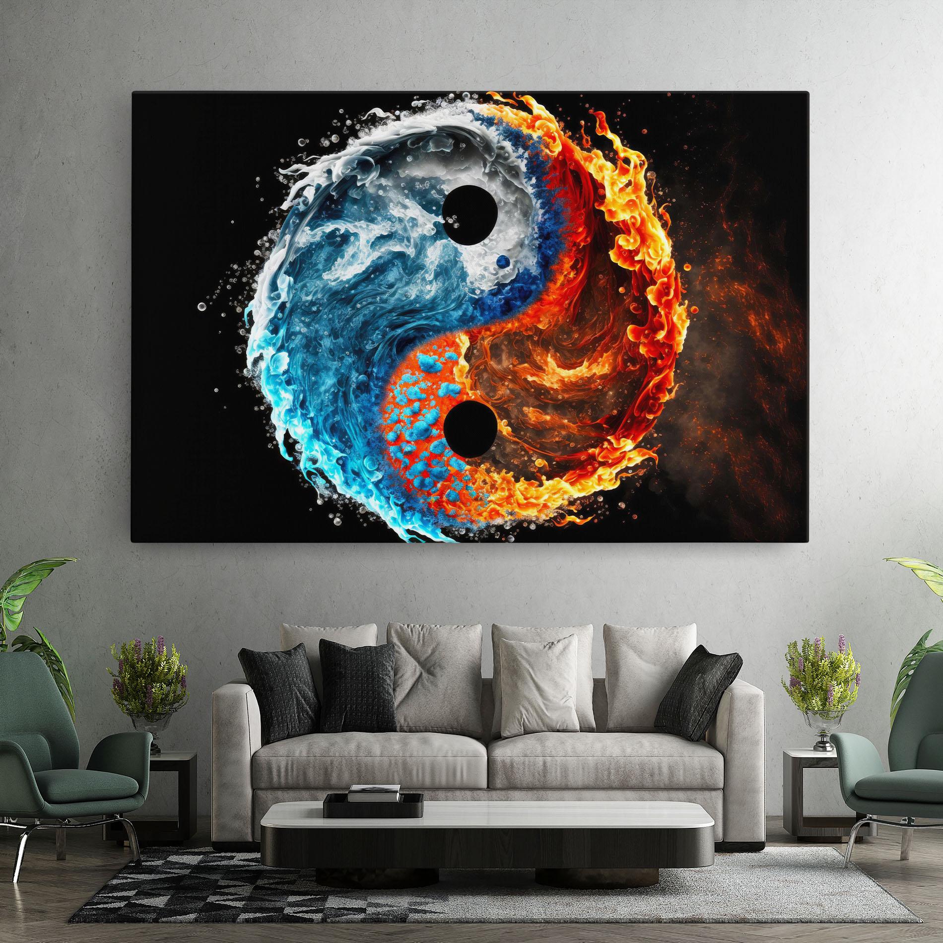 Obraz na Płótnie Fire Water Yin Yang mockup 7