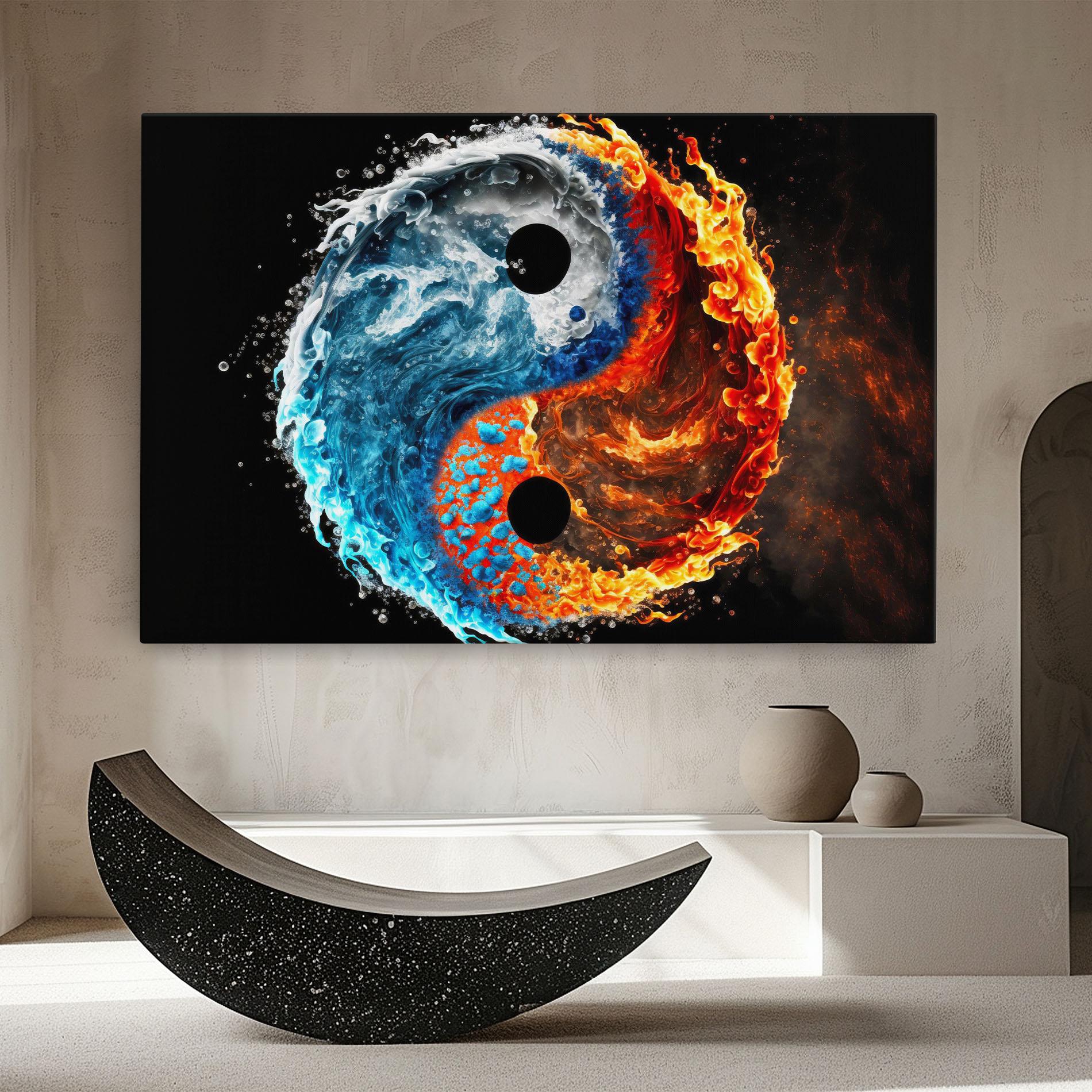 Obraz na Płótnie Fire Water Yin Yang mockup 8