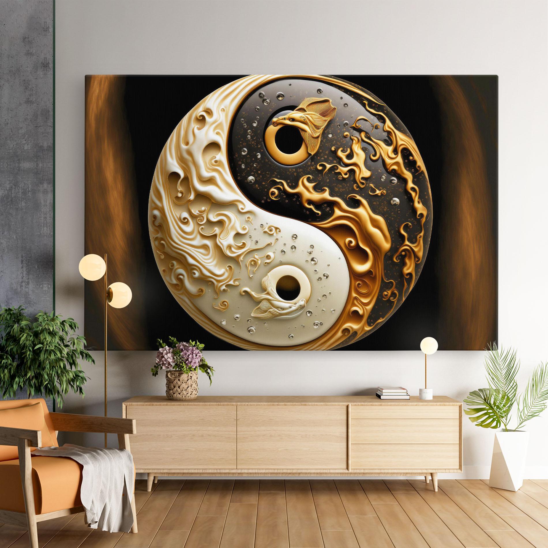 Obraz na Płótnie Caramel Yinyang mockup 9