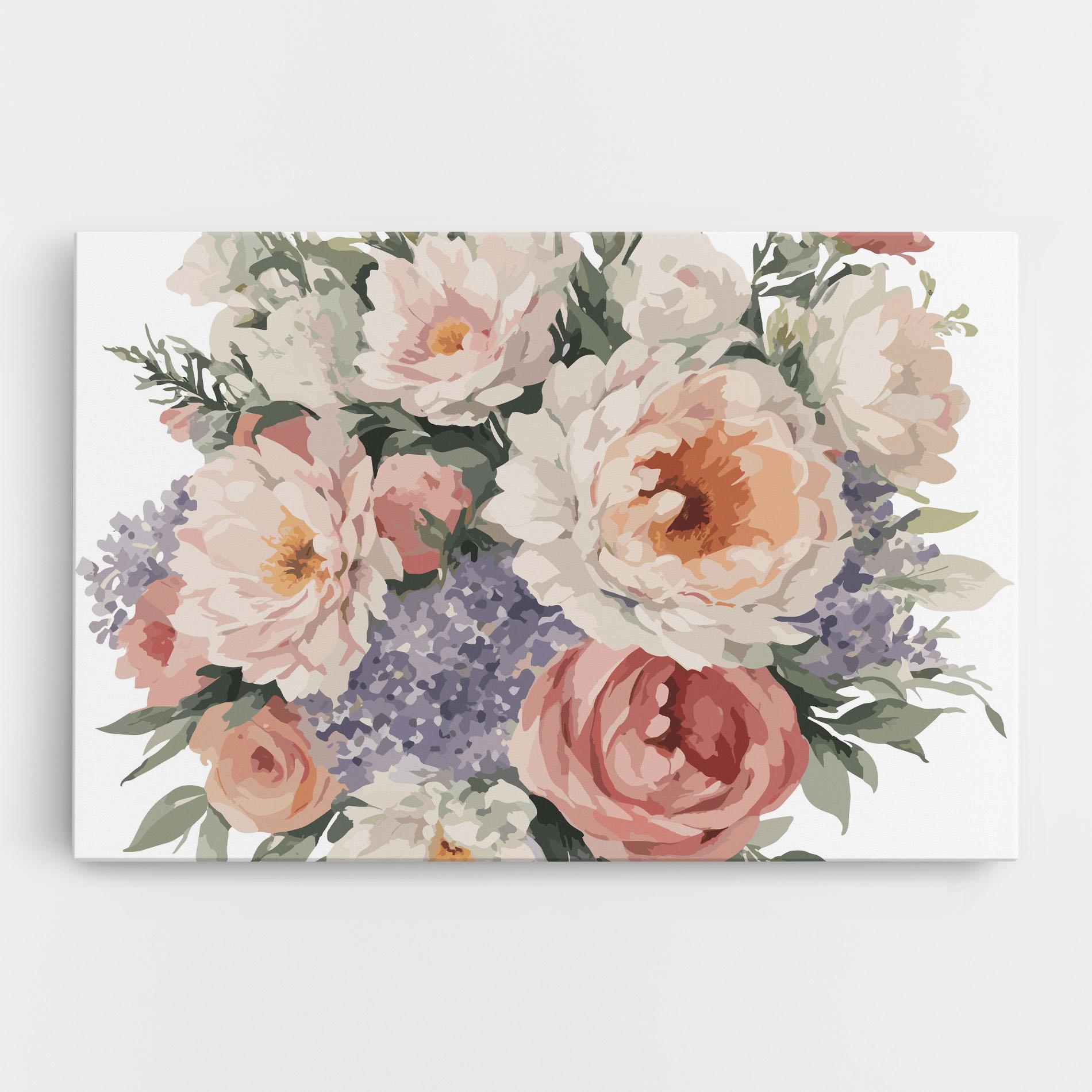 Obraz na Płótnie Pretty Watercolor Bouquet mockup 0