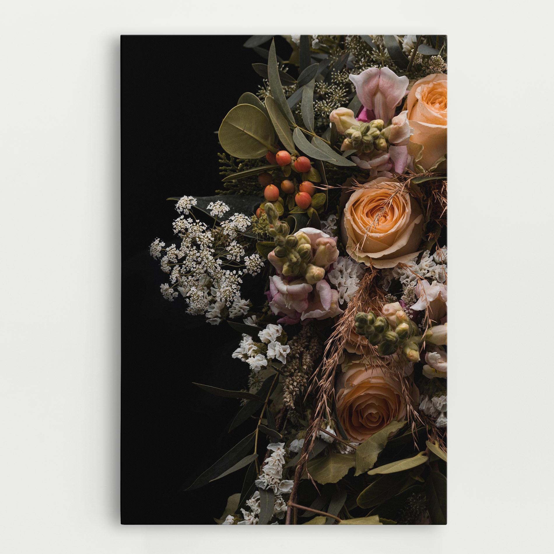 Obraz na Płótnie Dark Flower Bouquet mockup 0