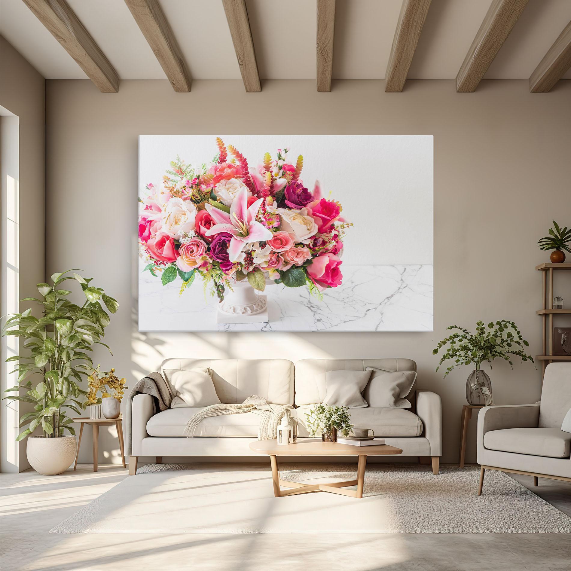 Obraz na Płótnie Bouquet Flowers Vase mockup 6