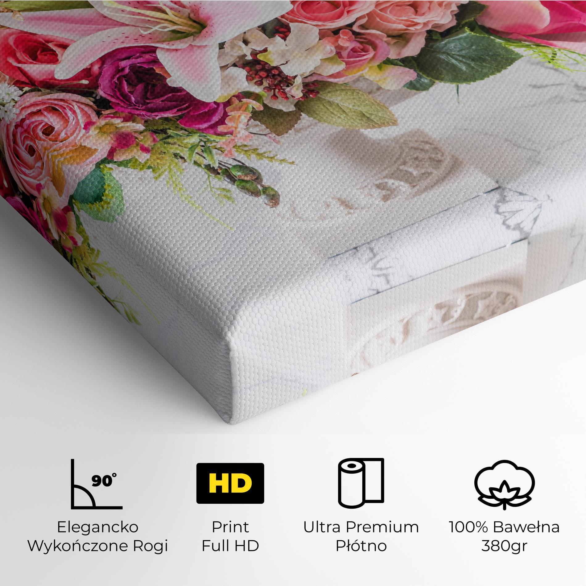 Obraz na Płótnie Bouquet Flowers Vase mockup 4