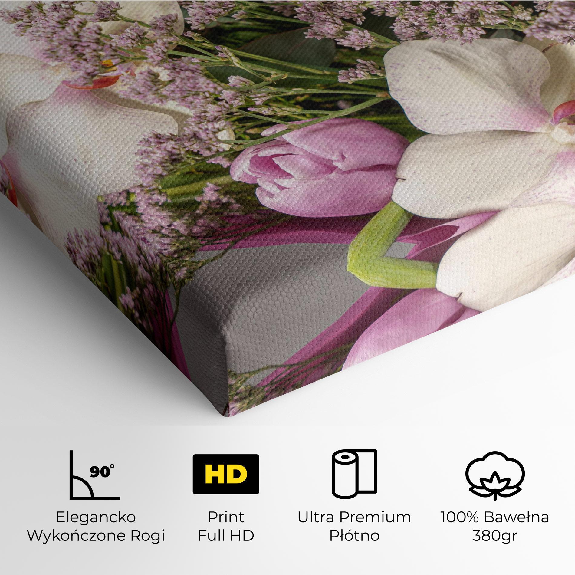 Obraz na Płótnie Cute Purple Bouquet mockup 4