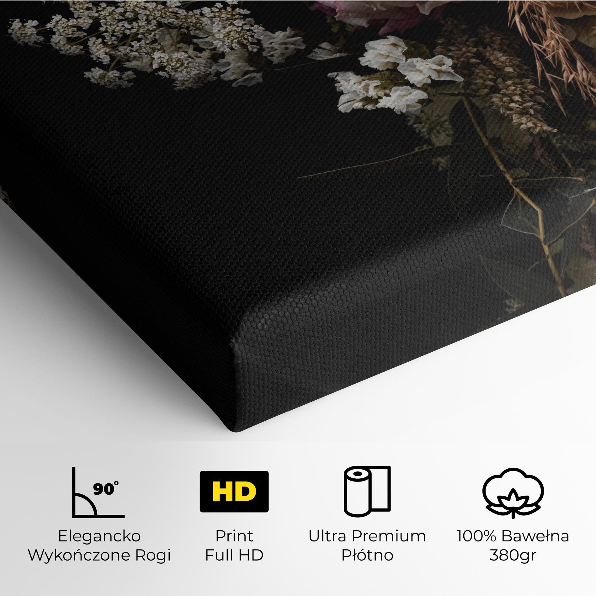 Obraz na Płótnie Dark Flower Bouquet mockup 4