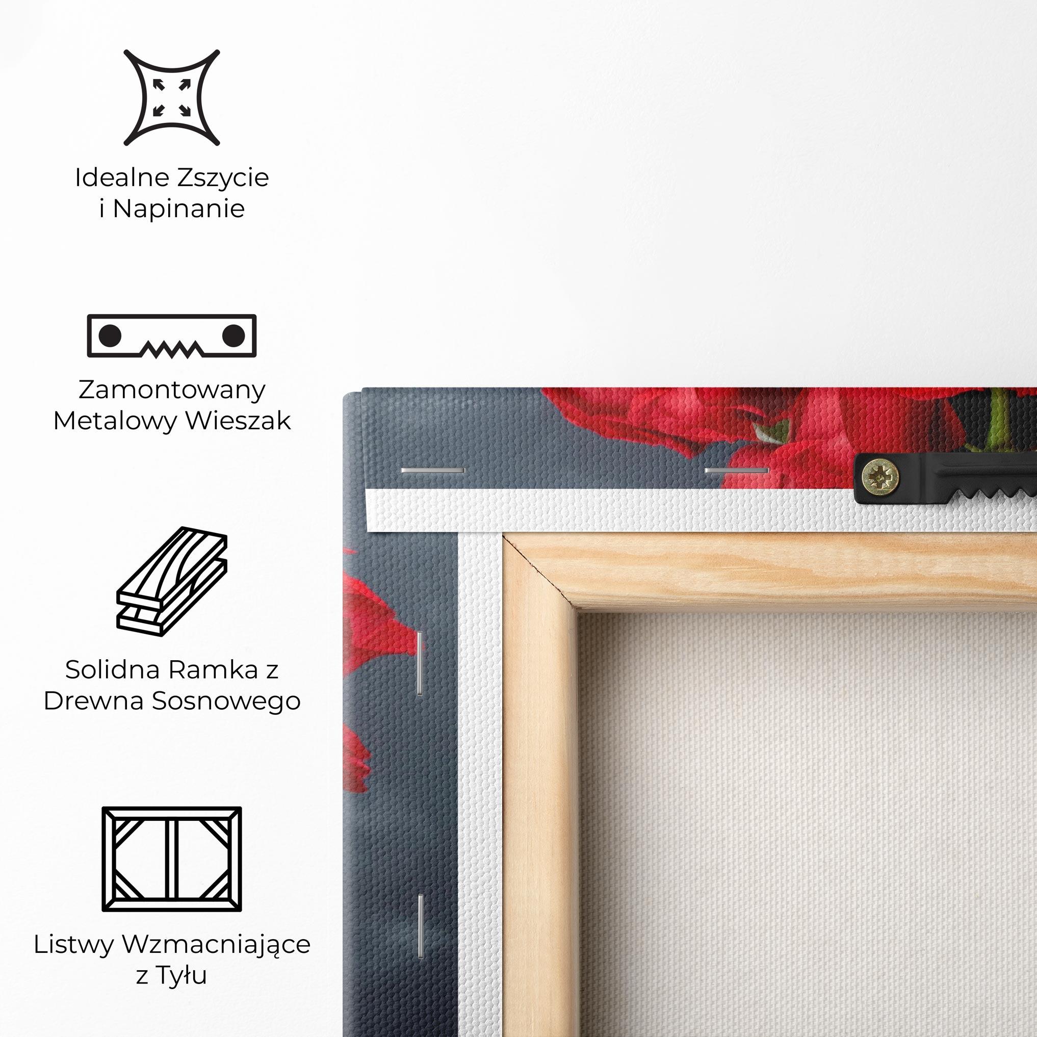 Obraz na Płótnie Beautiful Red Roses Bouquet mockup 5