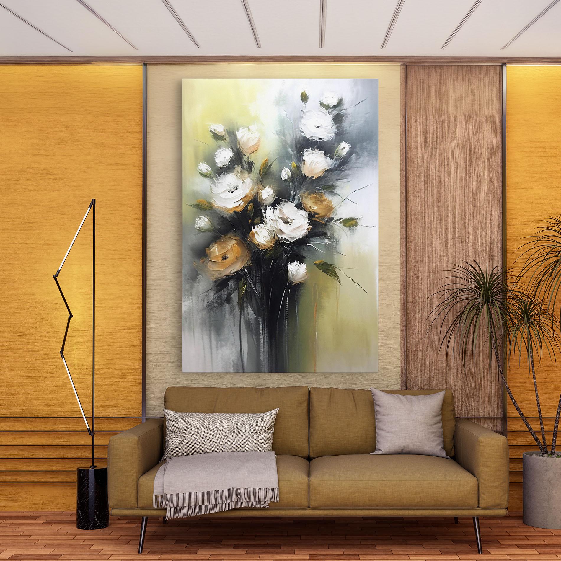 Obraz na Płótnie Bouquet Painting mockup 9