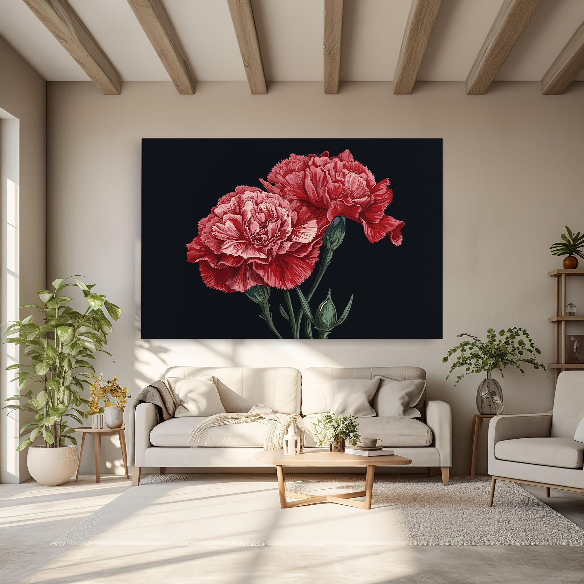 Obraz na Płótnie Beautiful Peony mockup 6