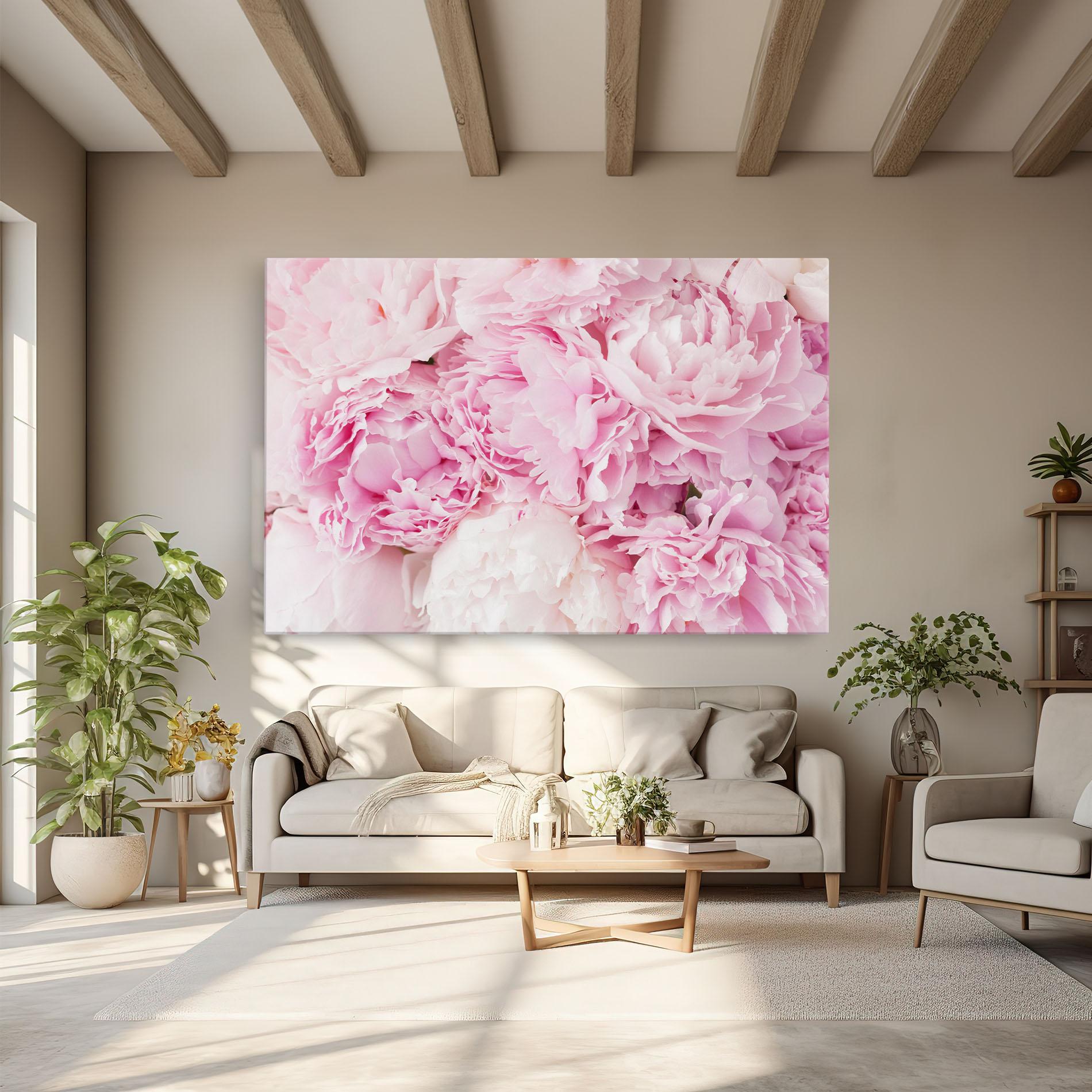 Obraz na Płótnie Dreamy Pink Pastel Peony mockup 6