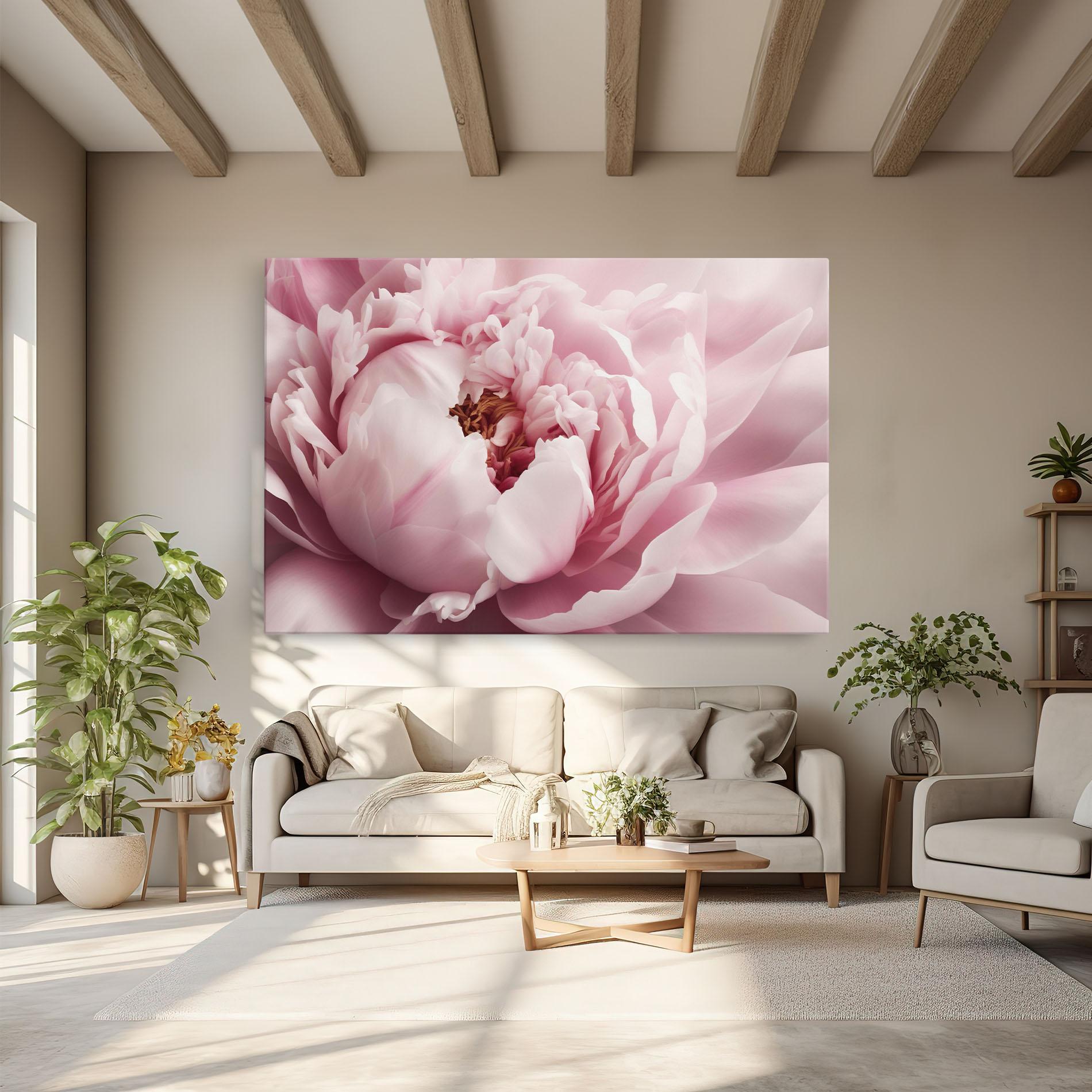 Obraz na Płótnie Pastel Peony Petals mockup 6