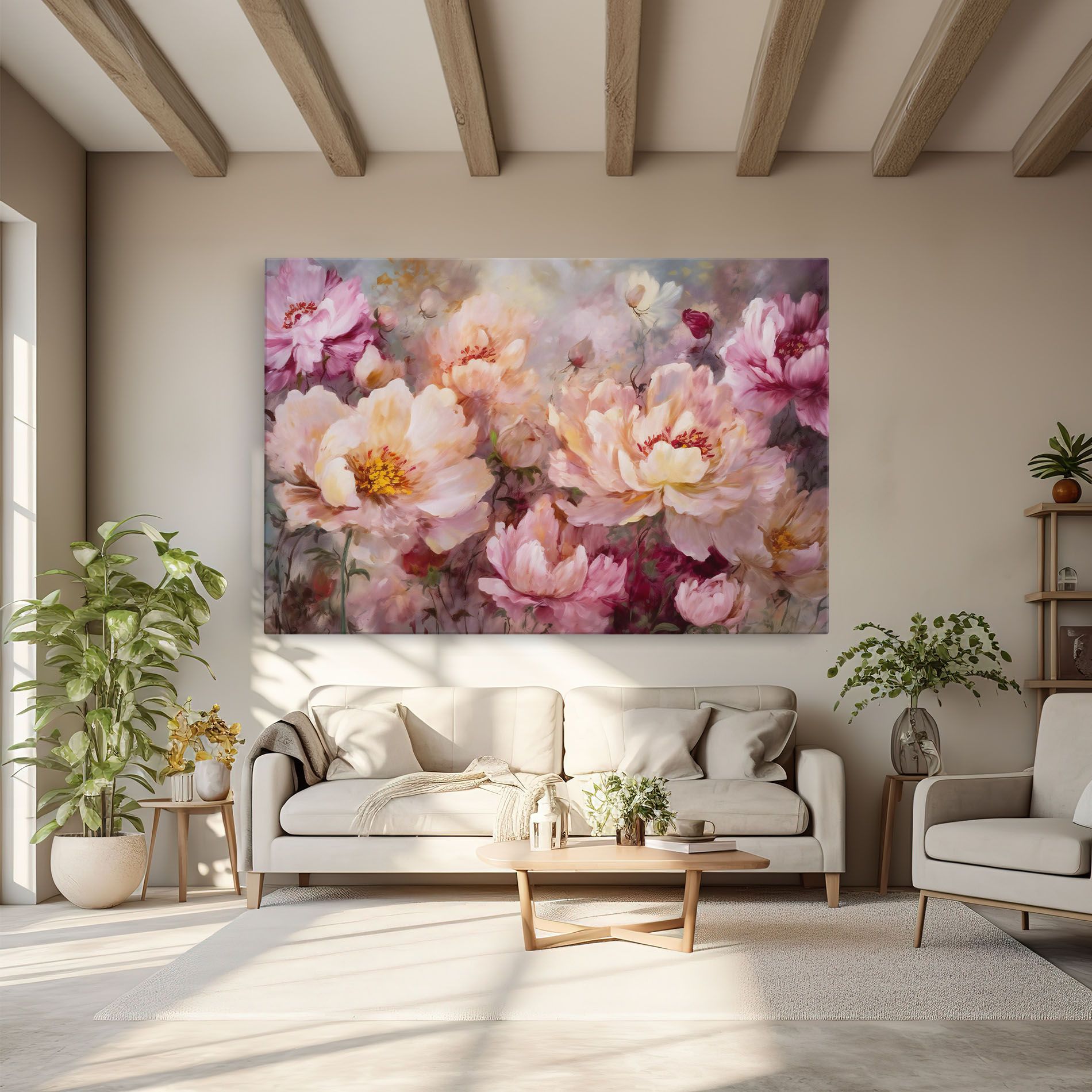 Peony Painting Art mockup 6