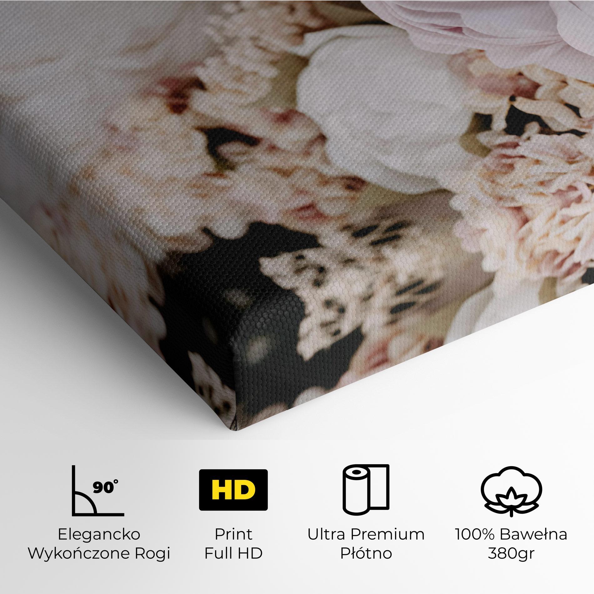 Obraz na Płótnie Grey Peony Bouquet mockup 4