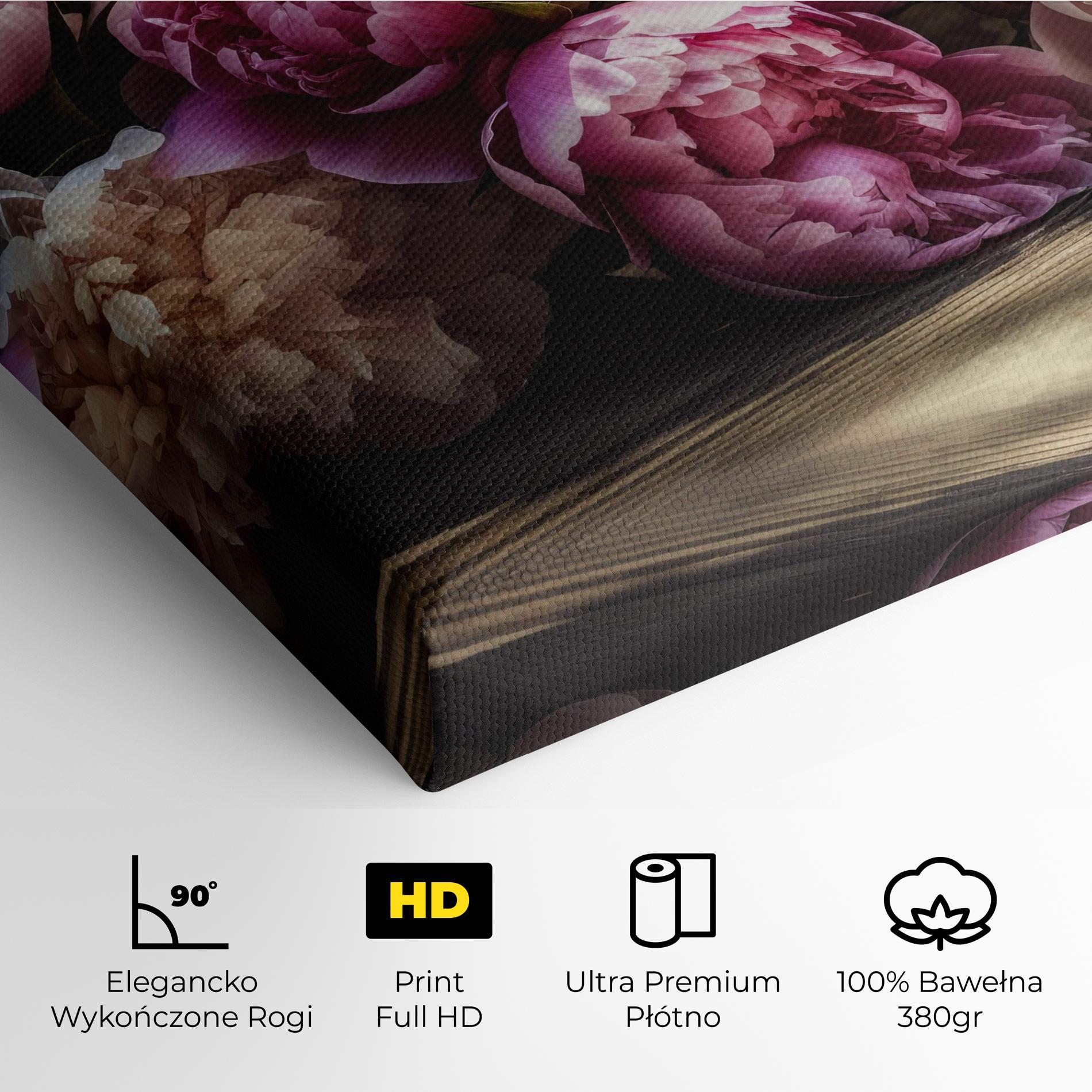 Obraz na Płótnie Peonies On The Table mockup 4