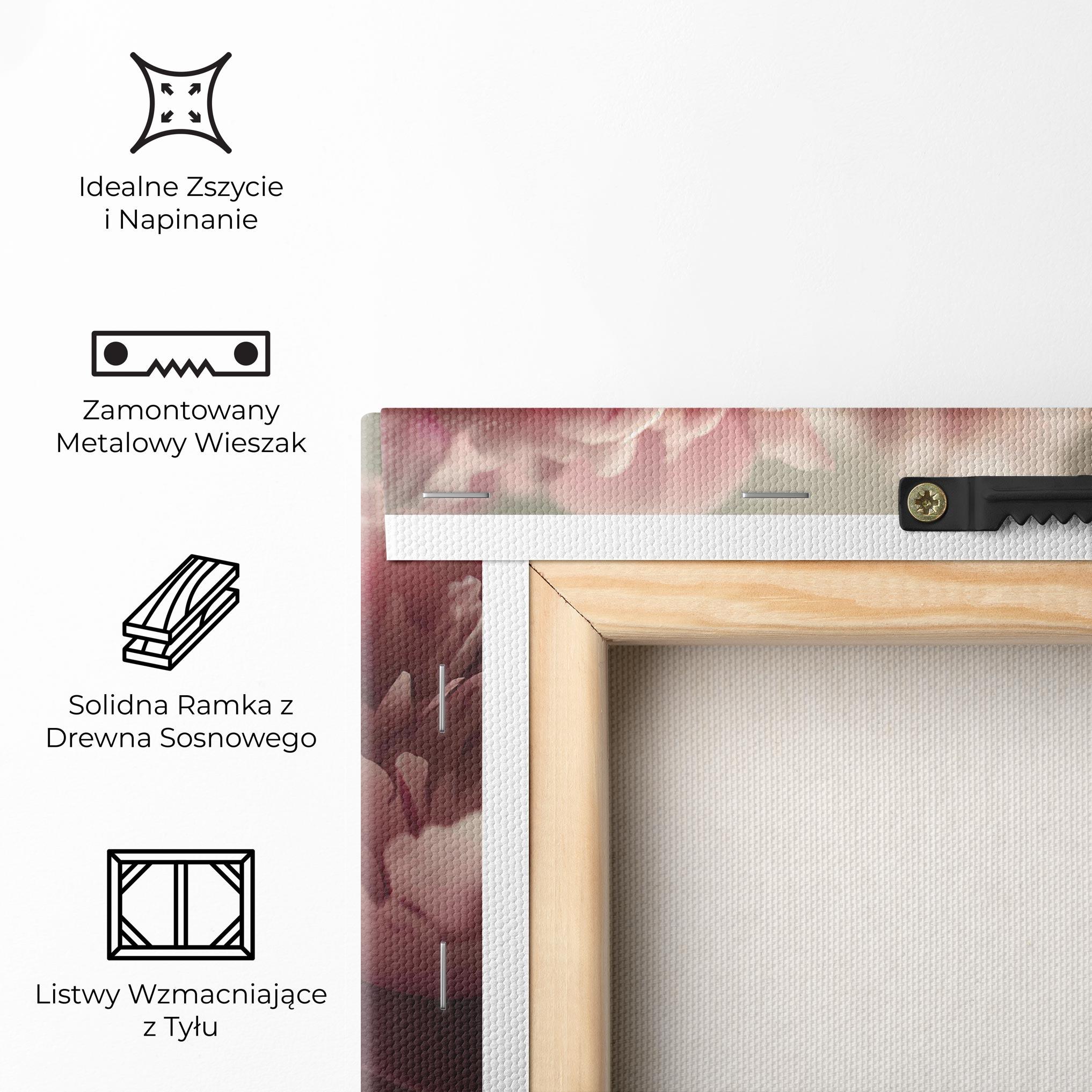 Obraz na Płótnie Cream Dreamy Peony mockup 5