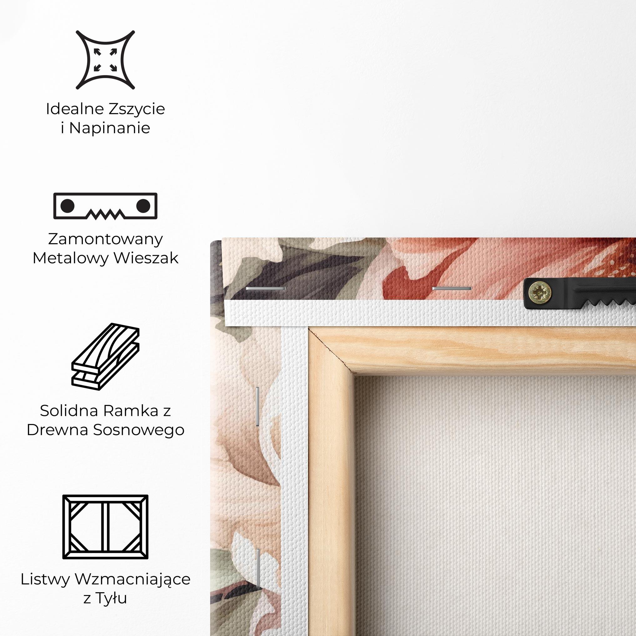 Obraz na Płótnie Cream Pink Peony mockup 5