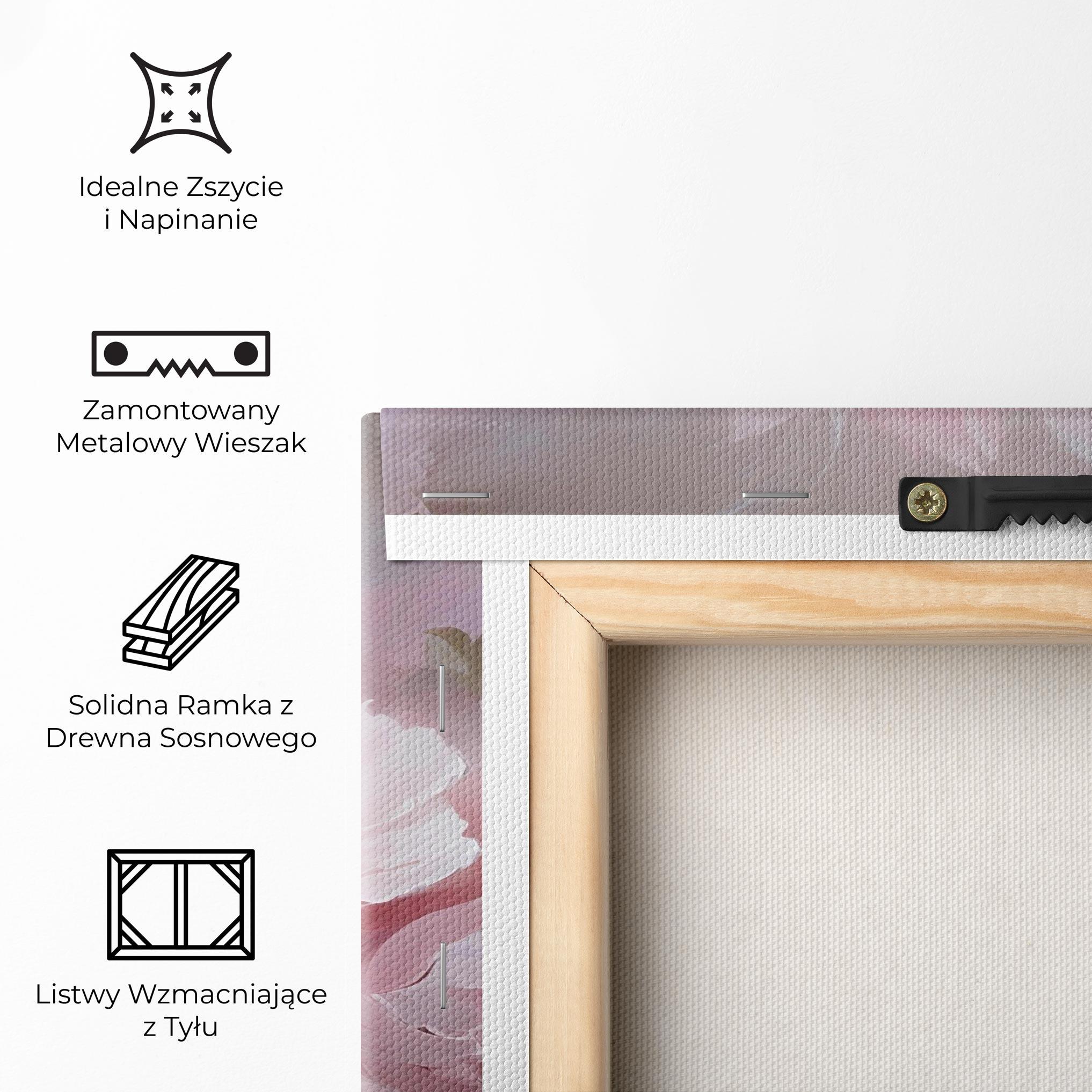 Obraz na Płótnie Dreamy Painting Peony mockup 5