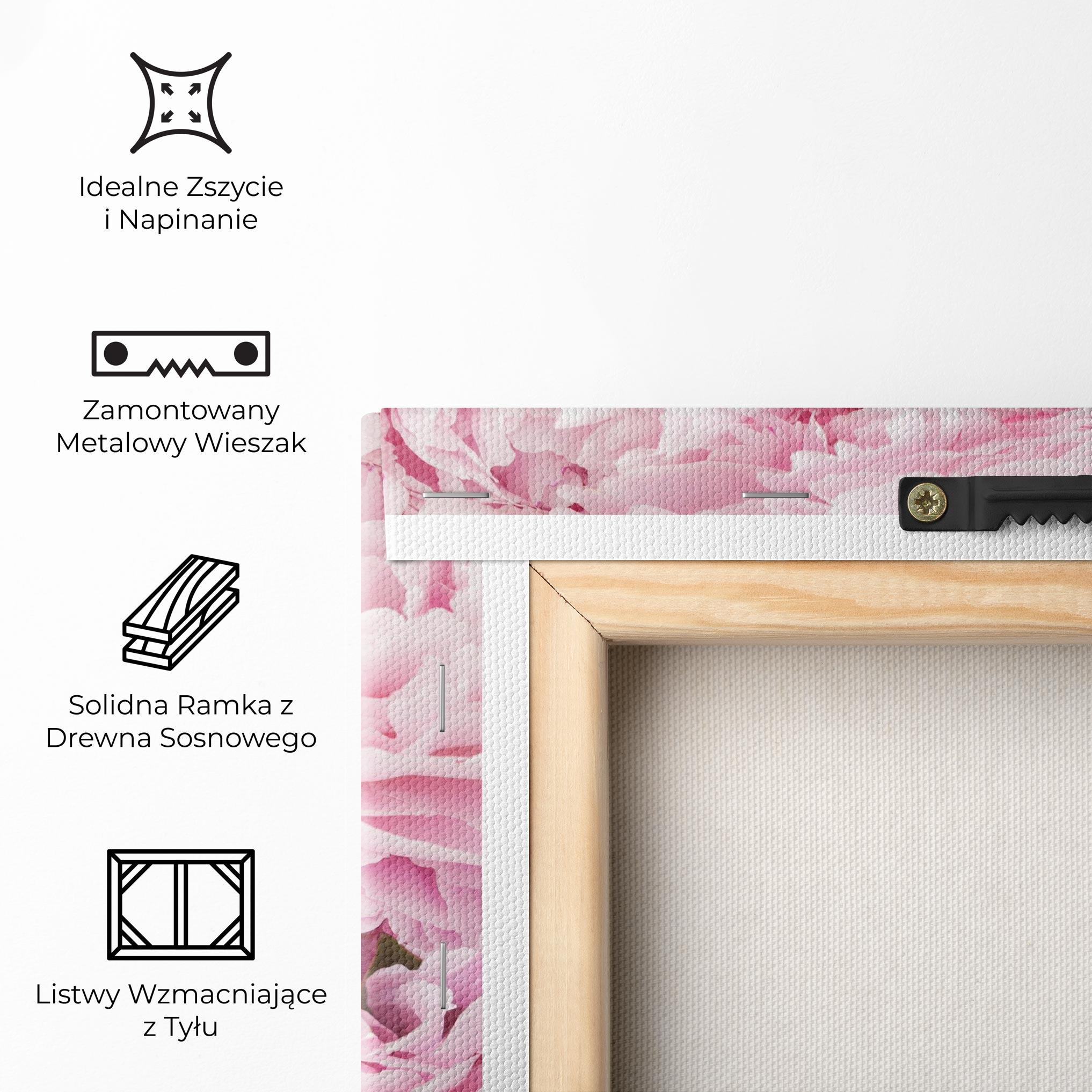 Obraz na Płótnie Dreamy Pink Pastel Peony mockup 5