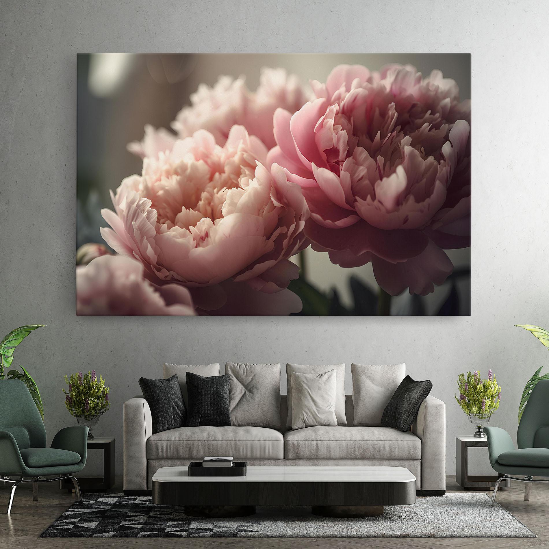 Obraz na Płótnie Cream Dreamy Peony mockup 7