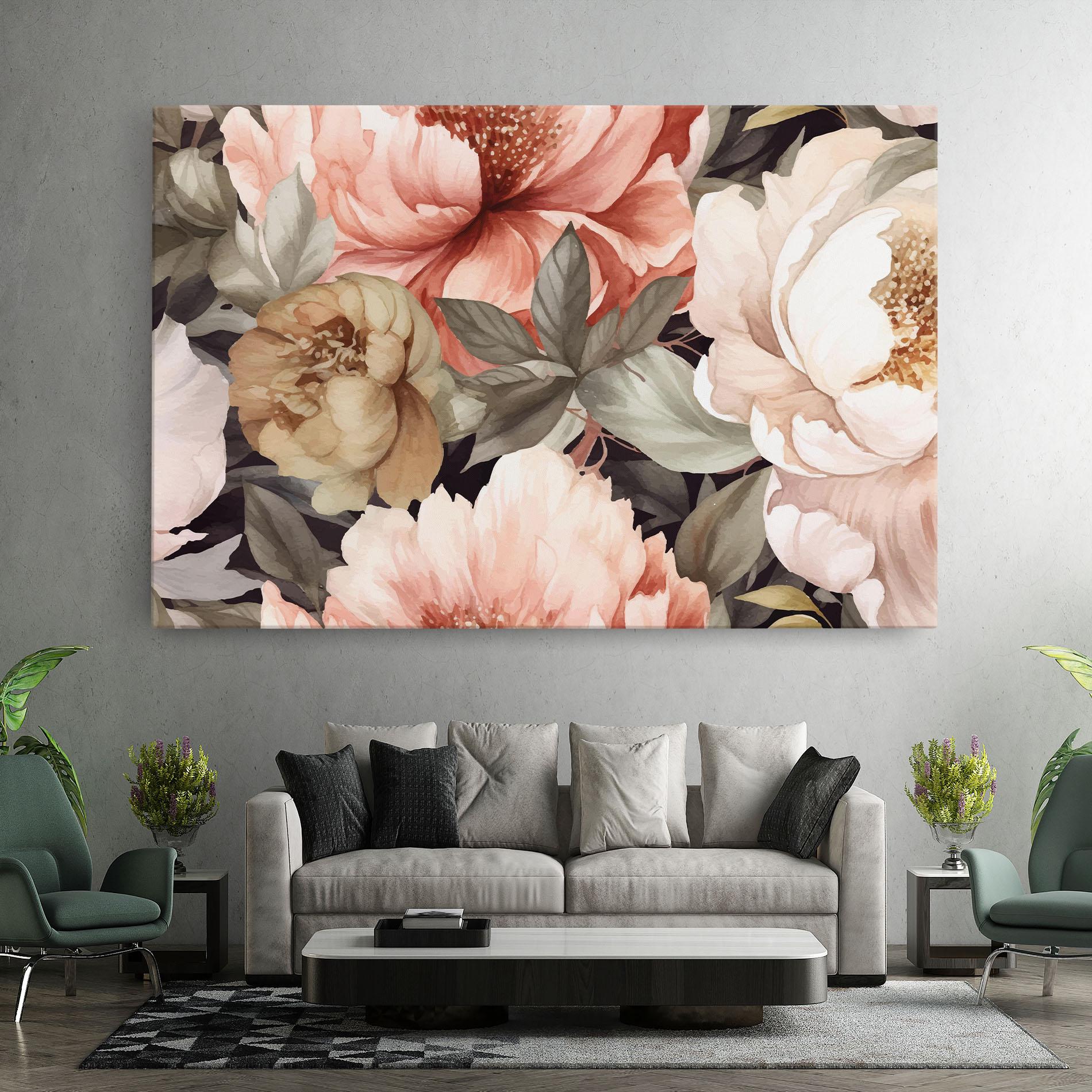 Obraz na Płótnie Cream Pink Peony mockup 7