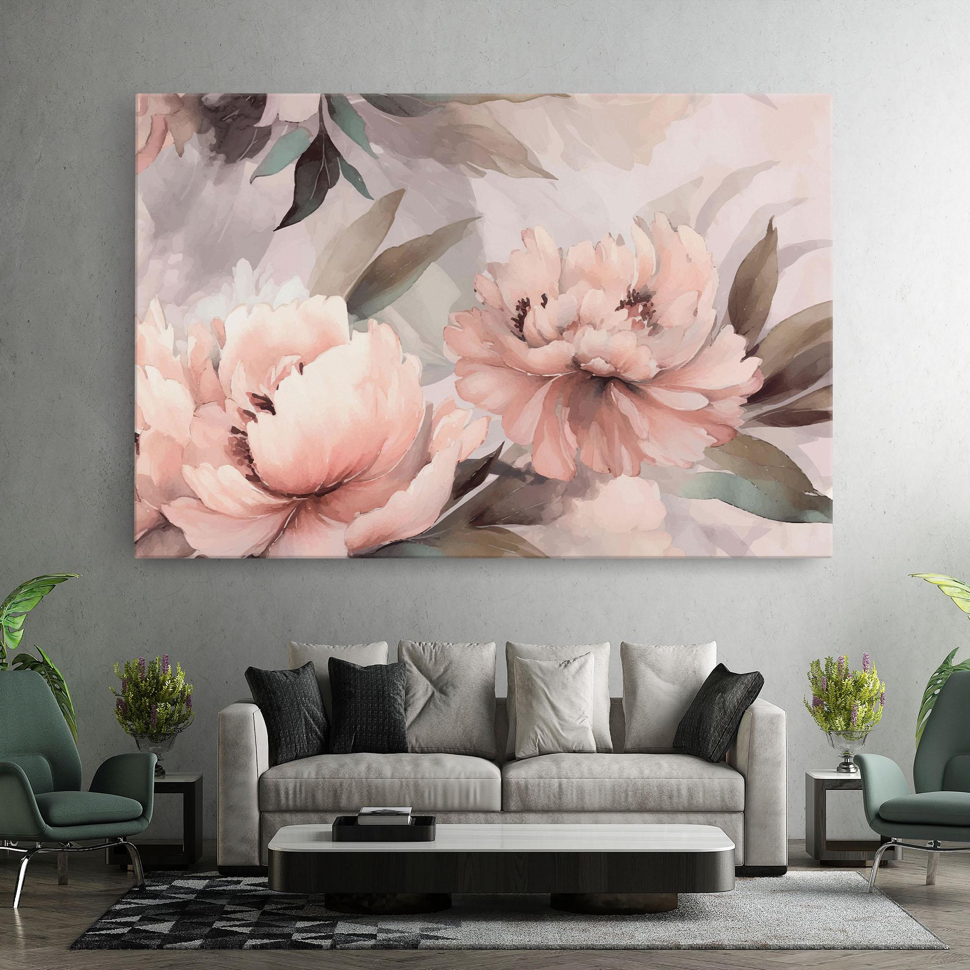 Obraz na Płótnie Dreamy Peony Art mockup 7