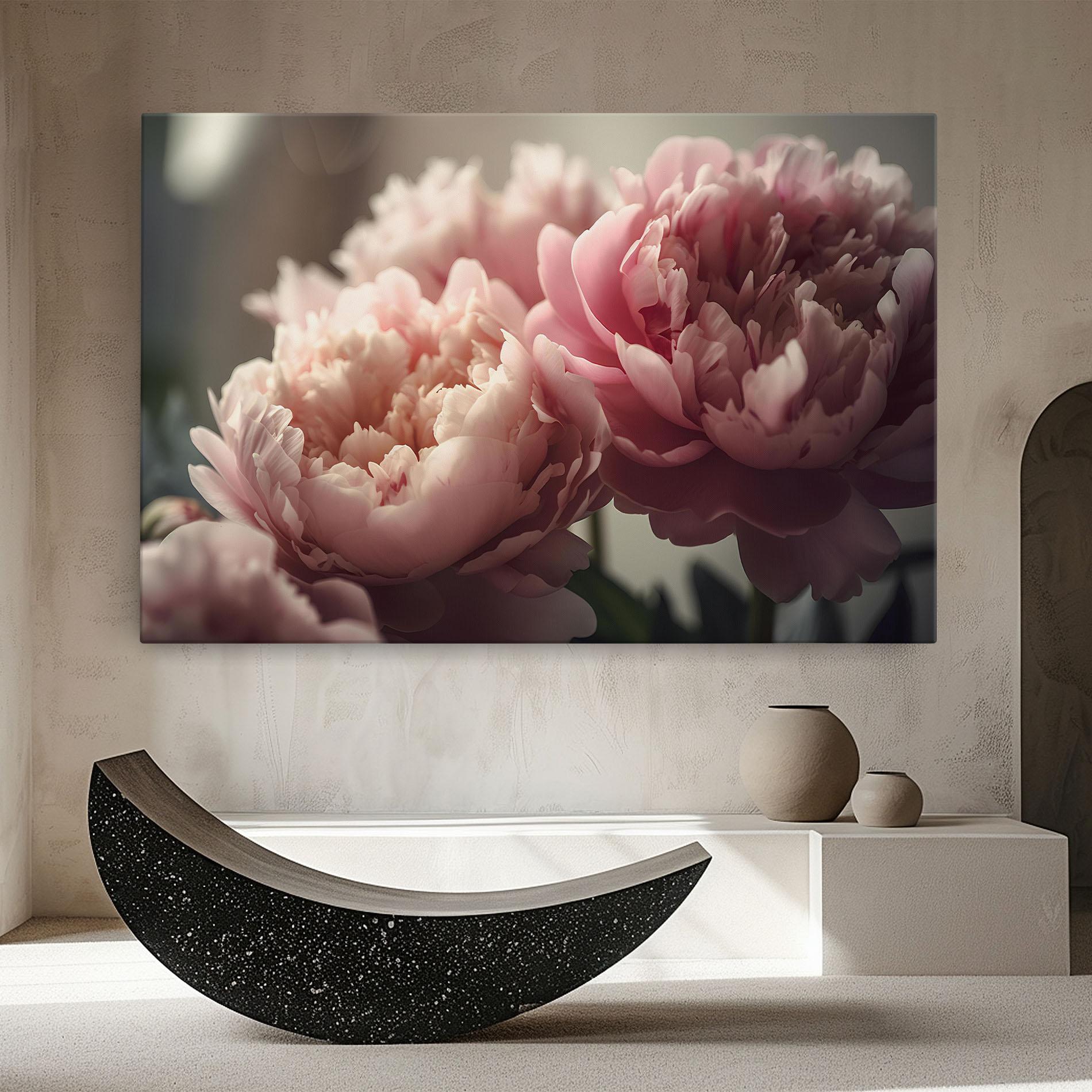 Obraz na Płótnie Cream Dreamy Peony mockup 8