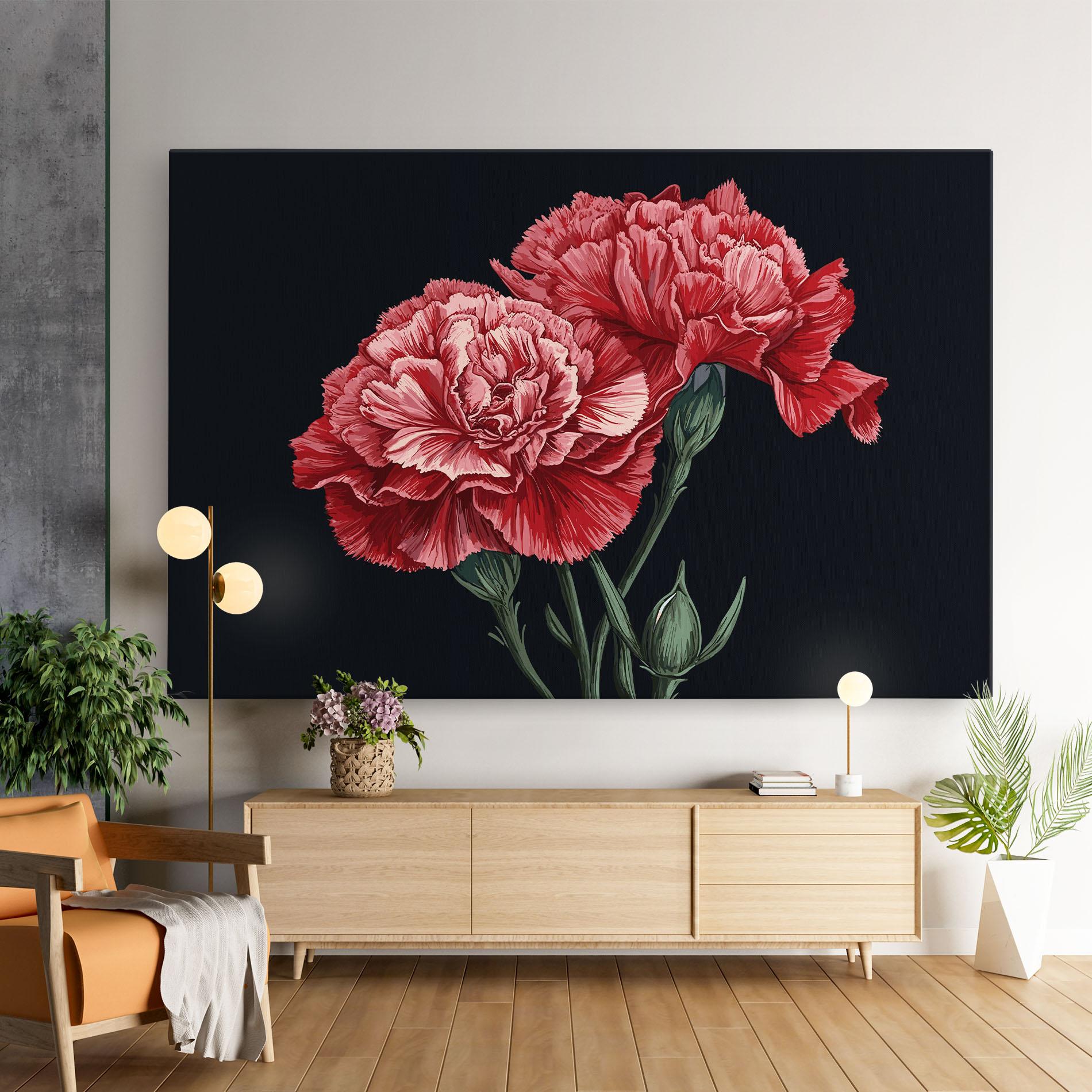 Obraz na Płótnie Beautiful Peony mockup 9