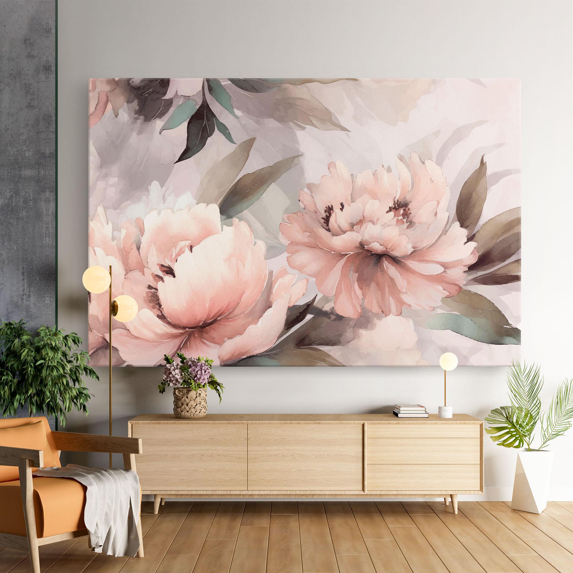 Obraz na Płótnie Dreamy Peony Art mockup 9