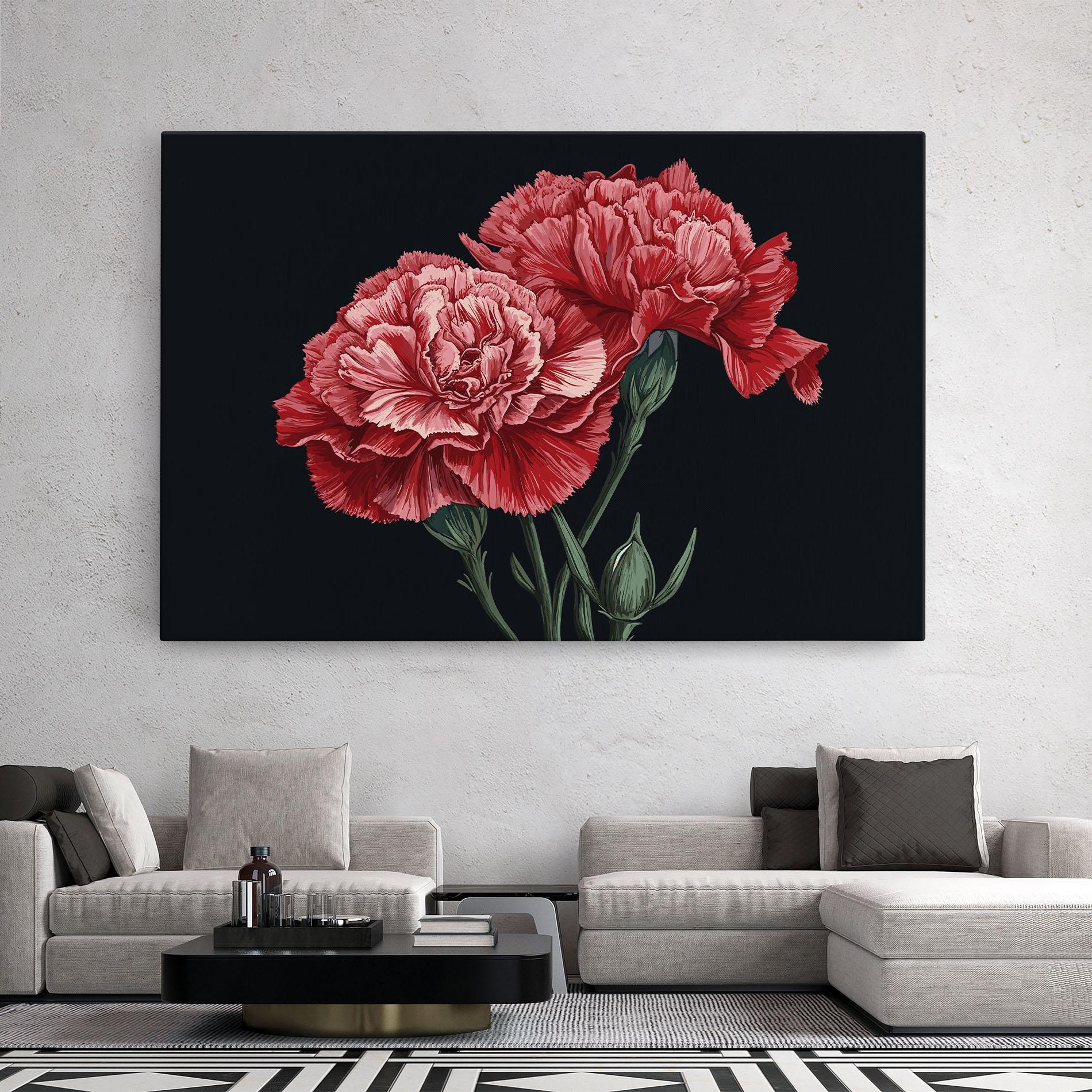 Obraz na Płótnie Beautiful Peony mockup 2