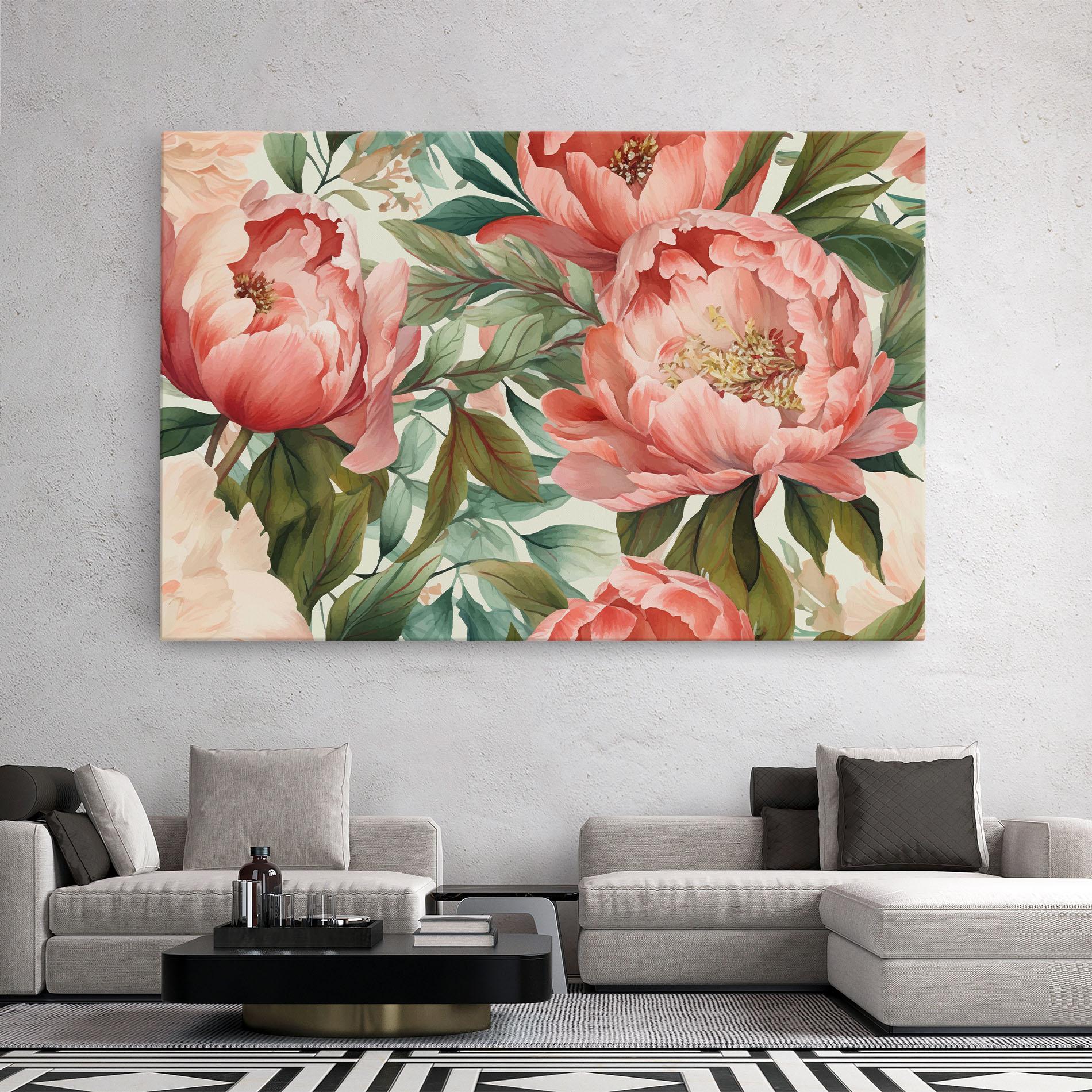Obraz na Płótnie Light Red Peony mockup 2