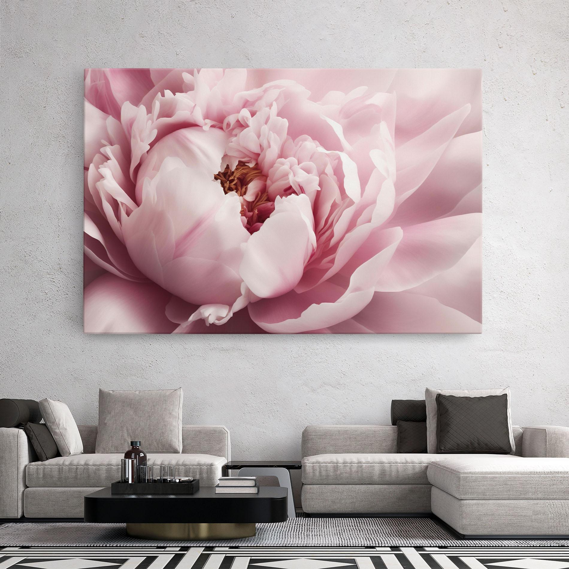 Obraz na Płótnie Pastel Peony Petals mockup 2