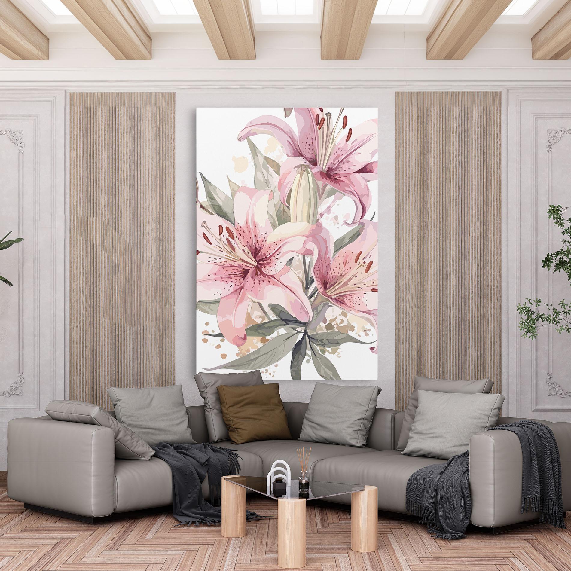 Obraz na Płótnie Light Pink Lily Art mockup 6