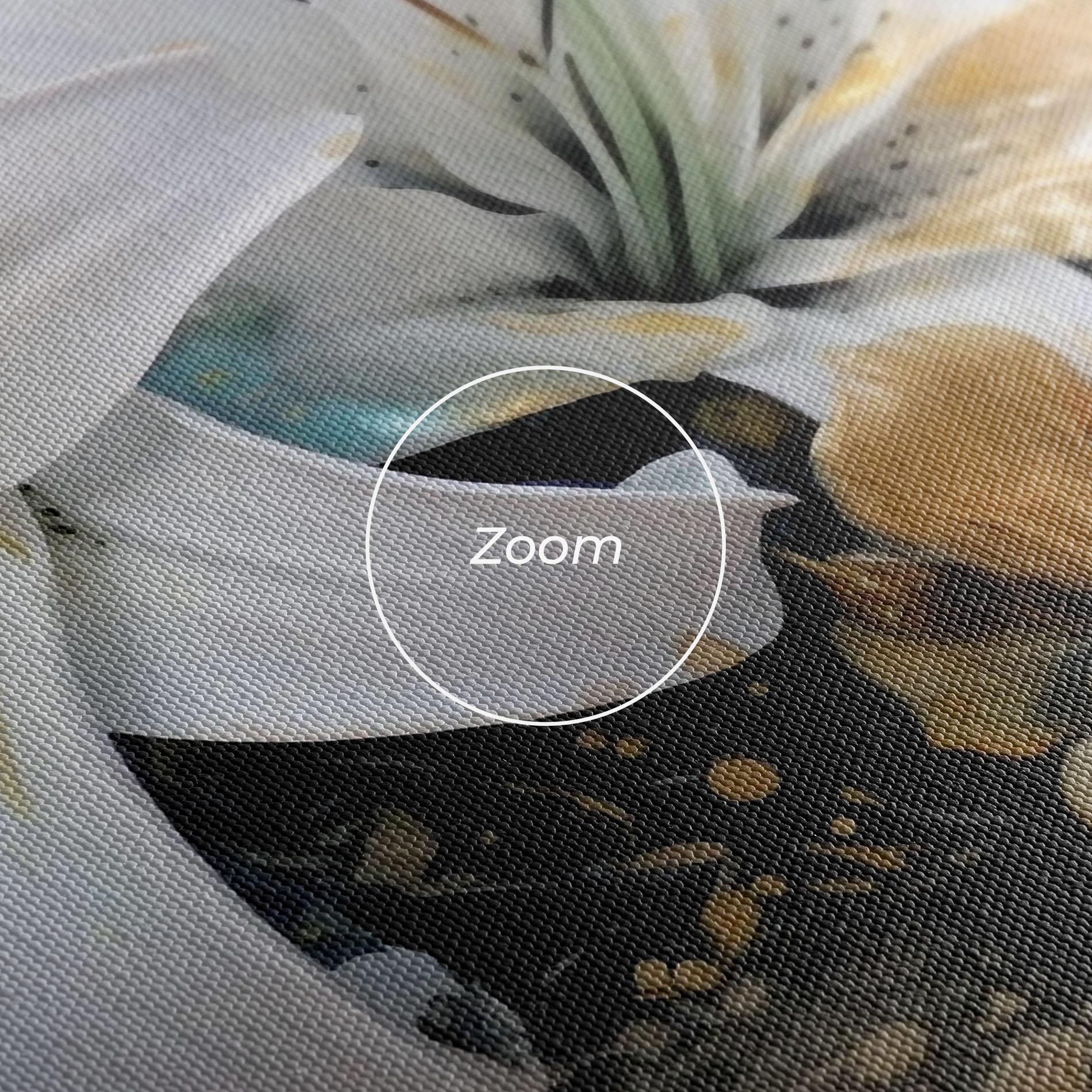 Obraz na Płótnie Lily On Blue Painting mockup 3