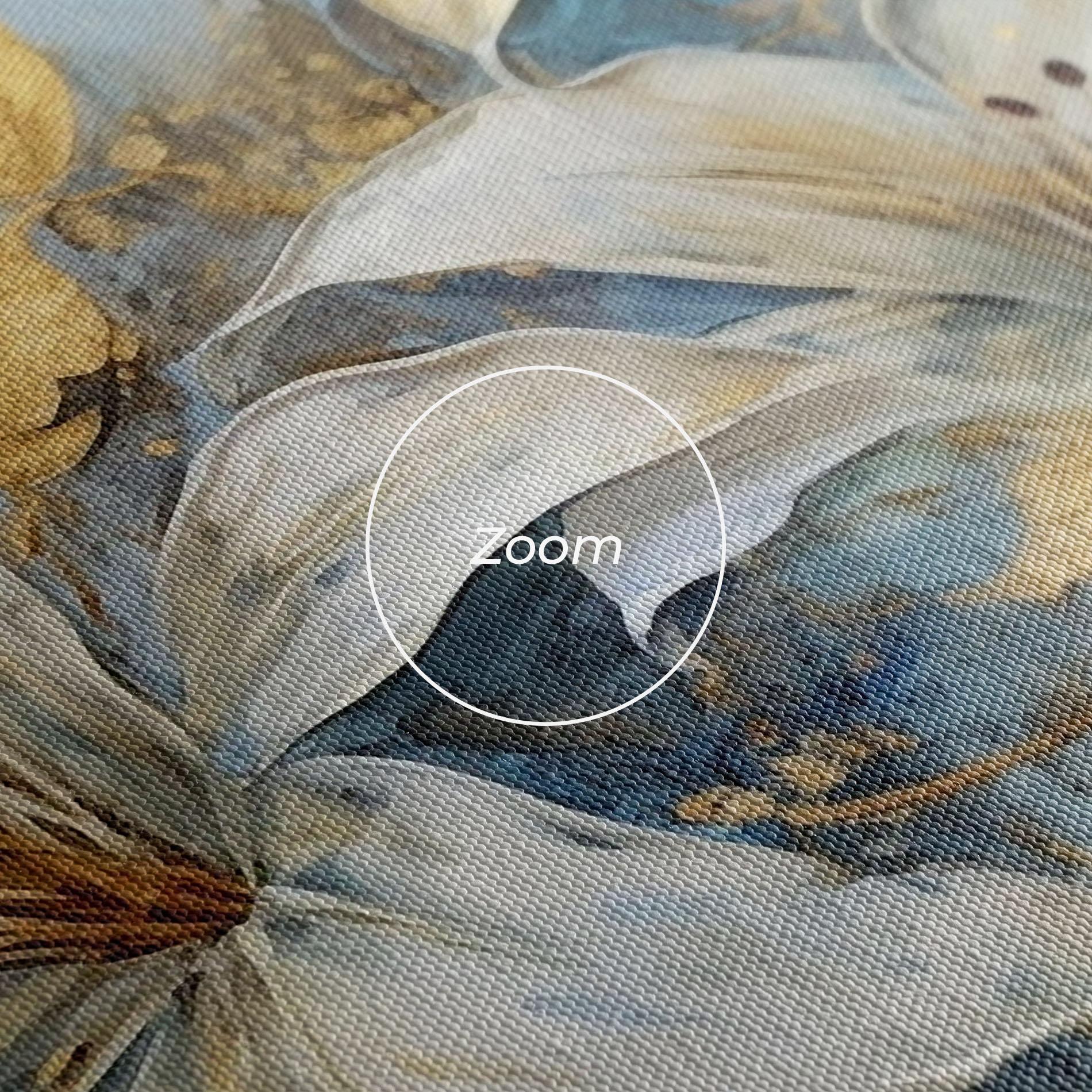 Obraz na Płótnie Lily With Gold Painting mockup 3