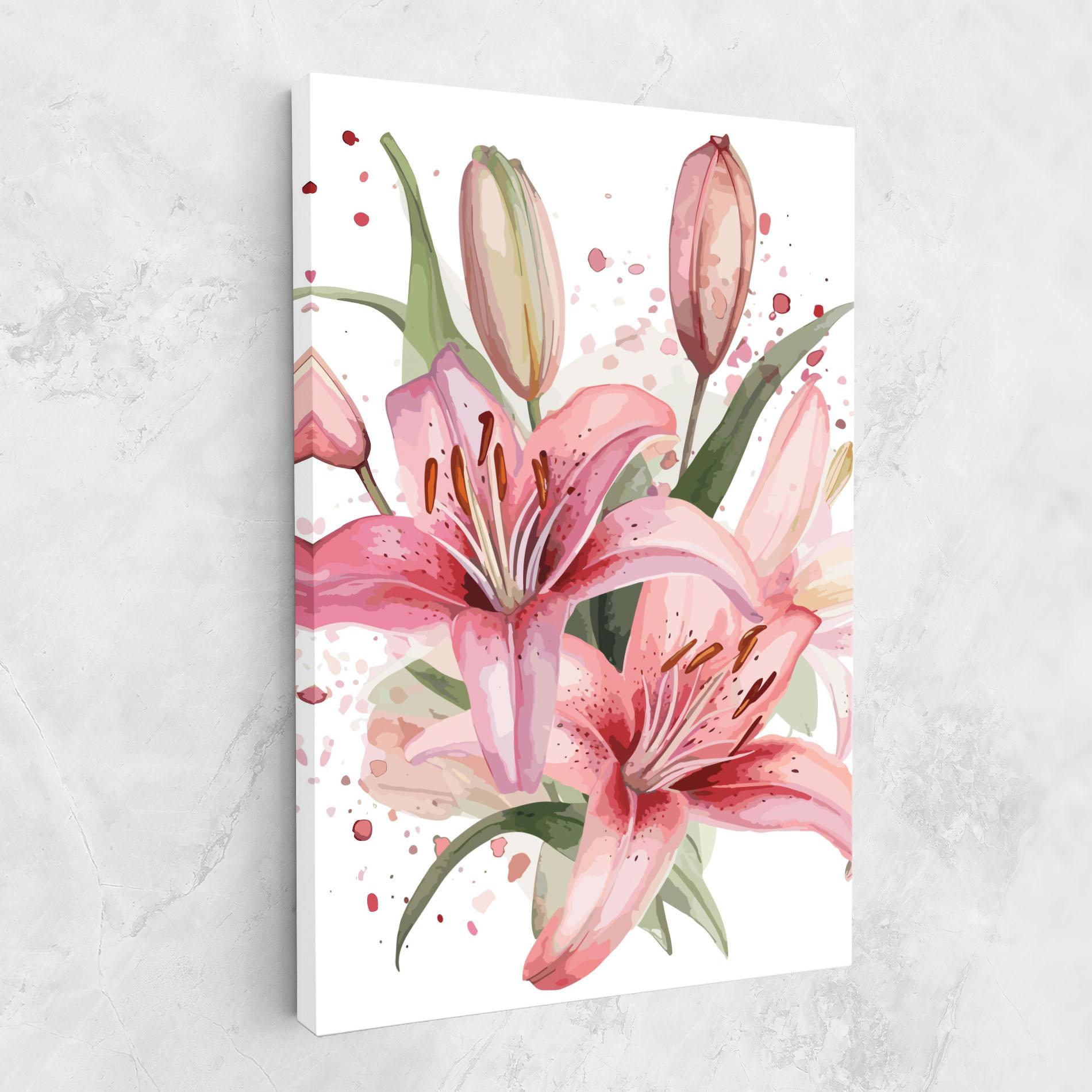 Obraz na Płótnie Beautiful Pink Lily mockup 1