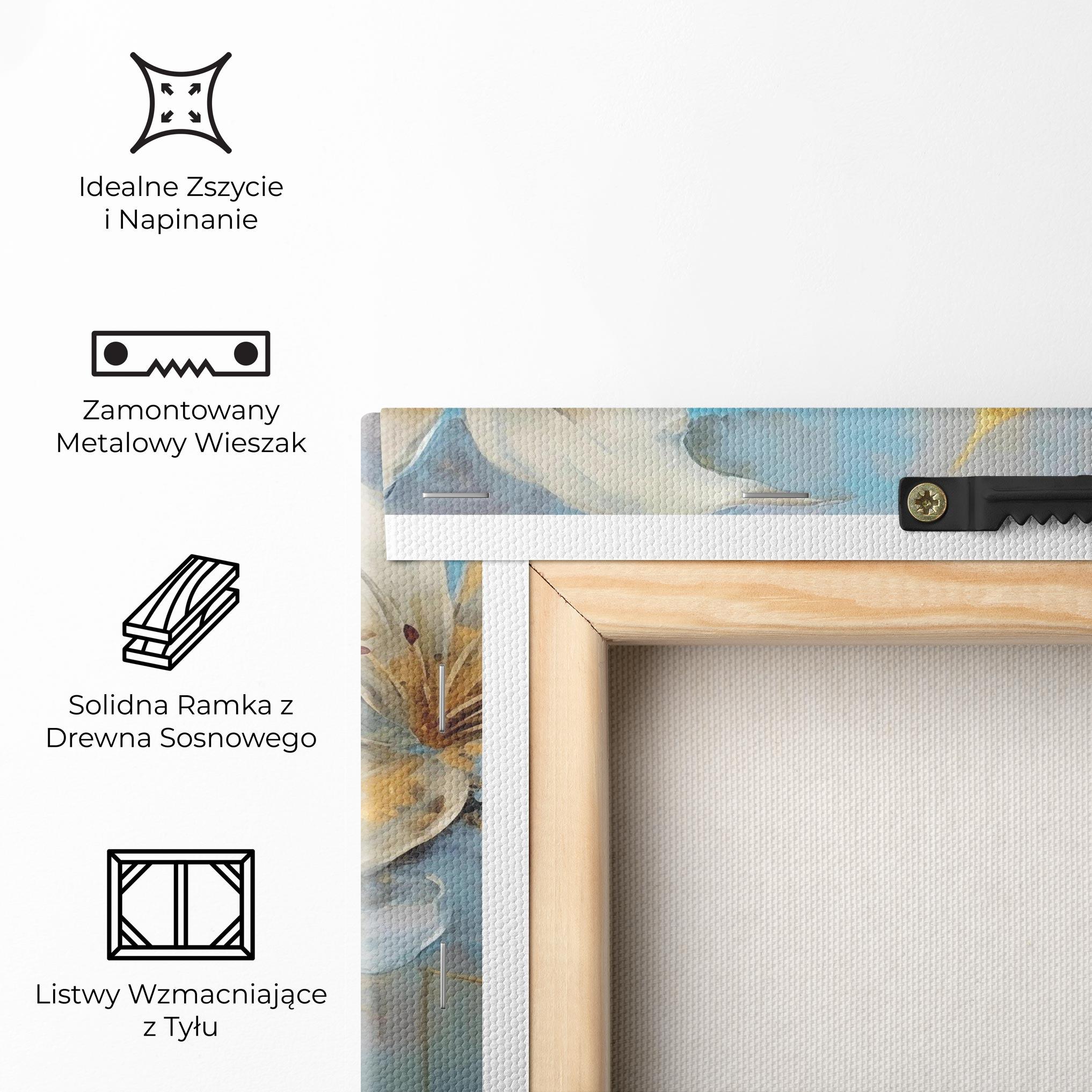 Obraz na Płótnie Lily With Gold Painting mockup 5